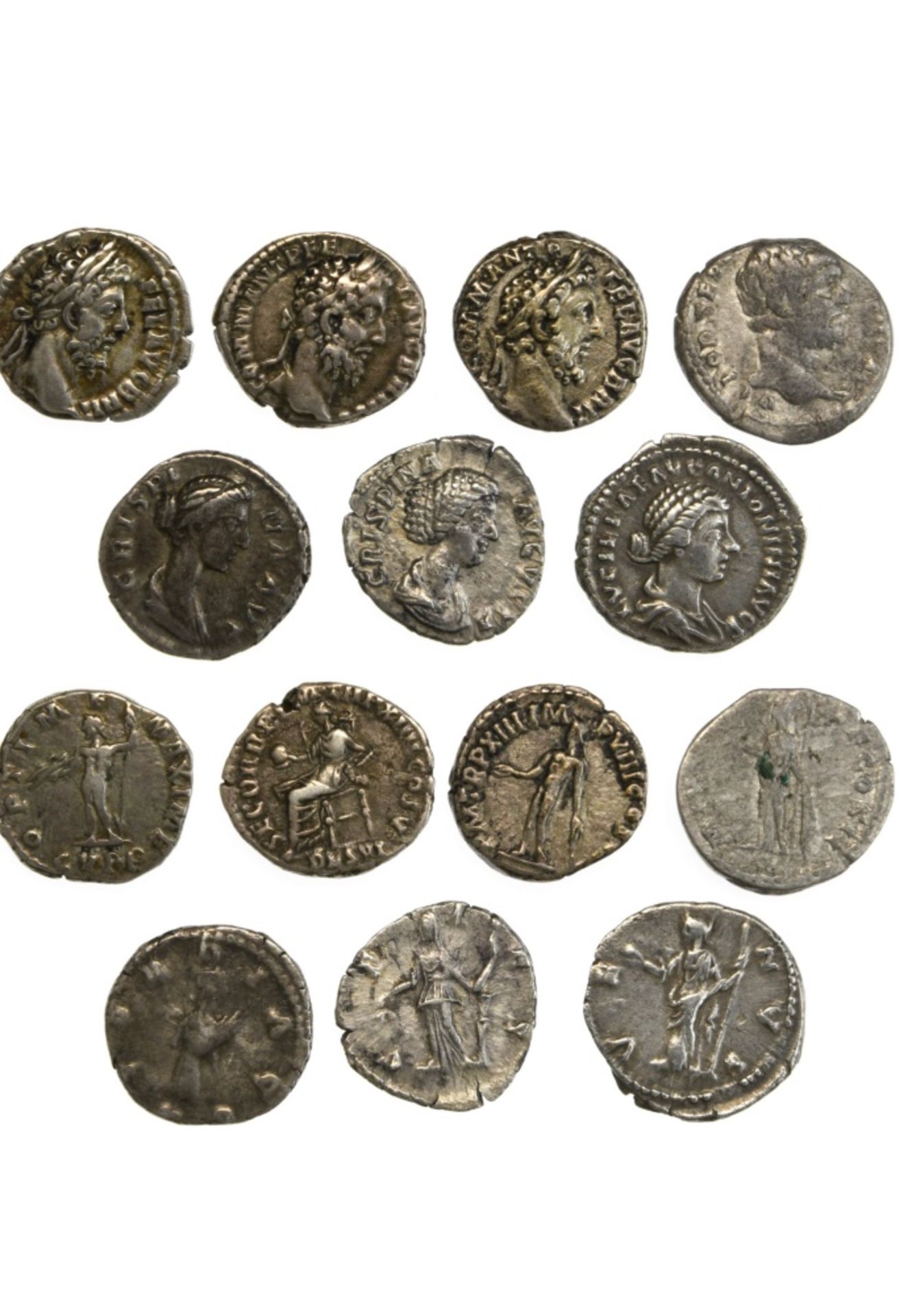 Rome Lot of 7 Denarii, including Lucilla, rev. VENVS ; Commodus (3), rev. PM TRP XIII IM-P VIII