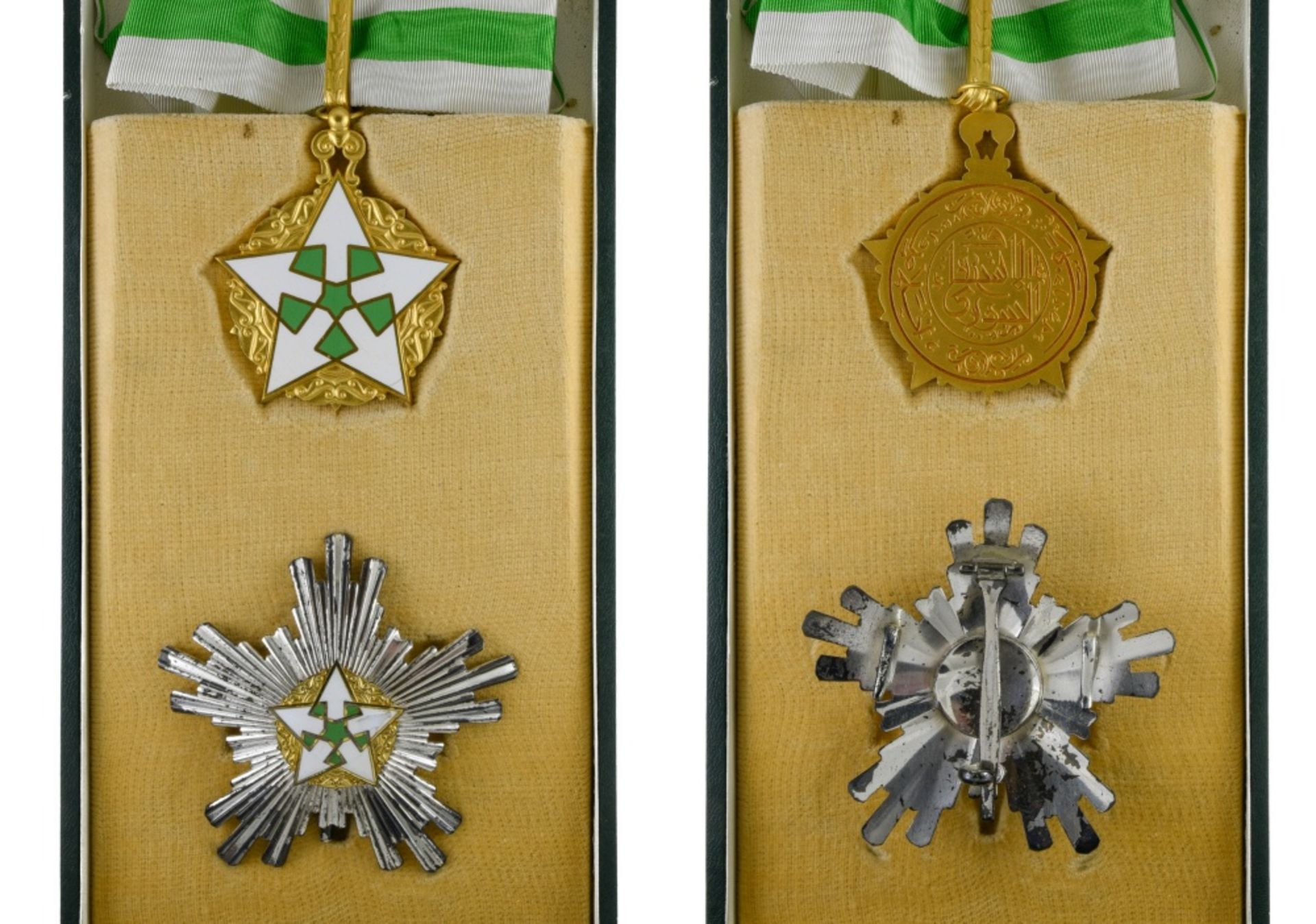 Syria Order of Civilian Merit, Grand officer's group, Commander's cross, 70mm and breast star, 66mm.