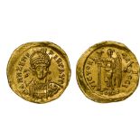 Byzantium Zeno (474-491), Solidus, 4.47g, Constantinople, three-quarter bust, rev. Victory