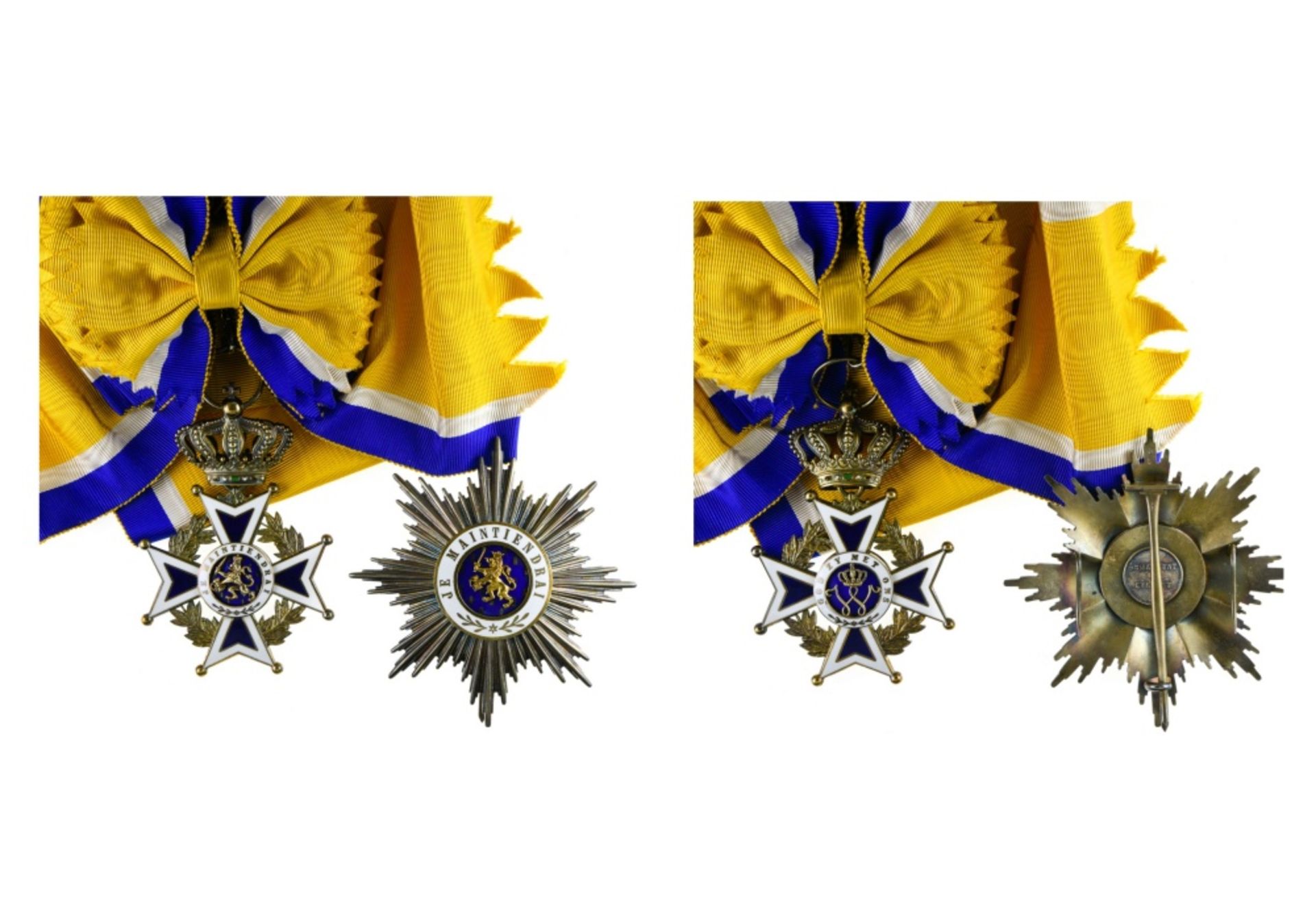 Netherlands Order of Orange Nassau, Grand Cross group, civilian, cross, 85mm and breast star,