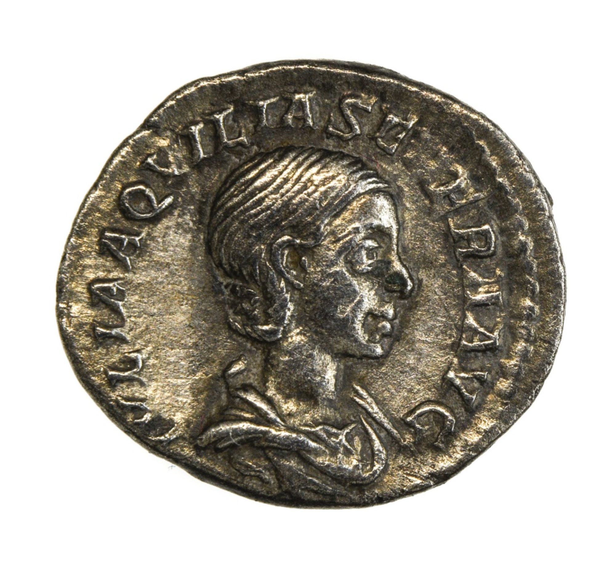 Rome Aquilia Severa (220-221 & 221-222), Denarius, 2.74g, Rome, bust draped right, rev. Concordia - Image 2 of 3