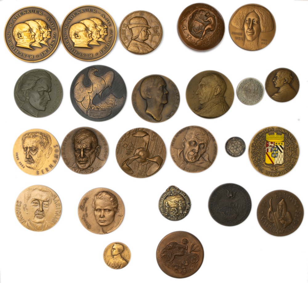 Europe mixed lot of mainly bronze medals, including Belgium, Carl de Cock, Emile Braun ; Courtens, - Image 3 of 4