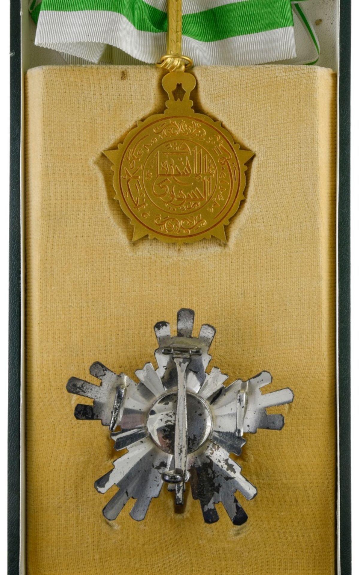 Syria Order of Civilian Merit, Grand officer's group, Commander's cross, 70mm and breast star, 66mm. - Image 3 of 3