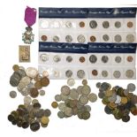 World mixed lot of coins, medals, banknotes including coins from Germany, 5 Mark, 1951 (4) ;