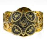 Albert Flamand Compact bracelet Fladium, decorated with dragons. Fladium is a process of metal