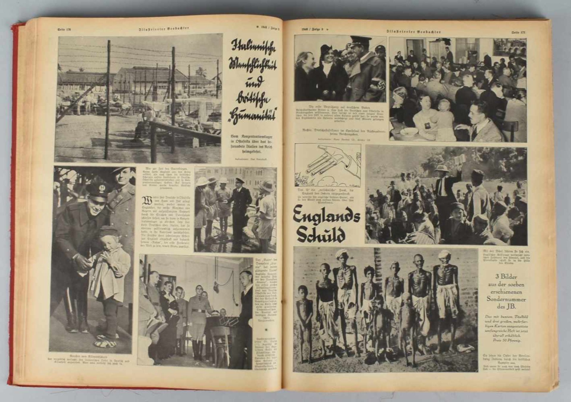 "Illustrierter Beobachter" gebundene Ausgabe des 15. Jahrgangs 1940, Beginn Folge 1, Seite 5 (Anfang - Bild 3 aus 3