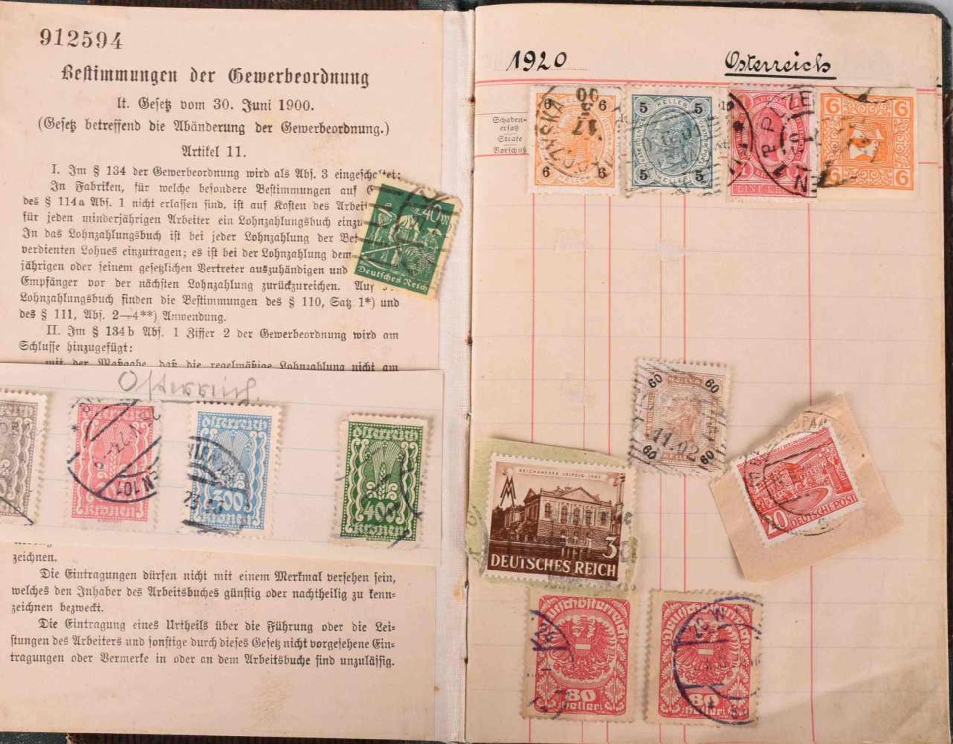 Konvolut Briefmarken postfrisch und gestempelt, dabei u.a. III. Reich, Deutsches Reich, Alteuropa - Bild 4 aus 4