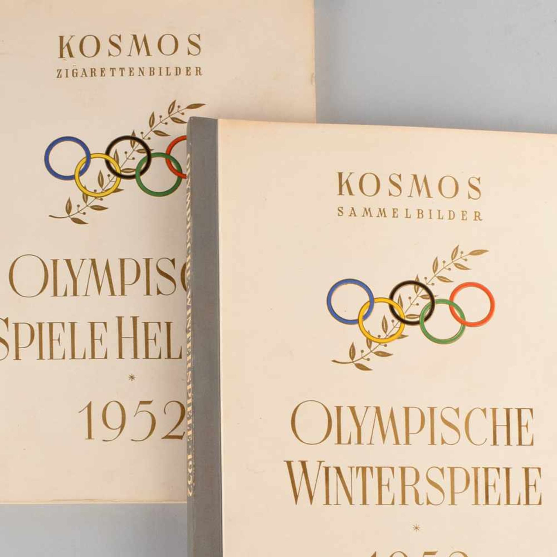 Paar Sammelbilderalben "Olympische Spiele Helsinki 1952" und "Olympische Winterspiele 1952",