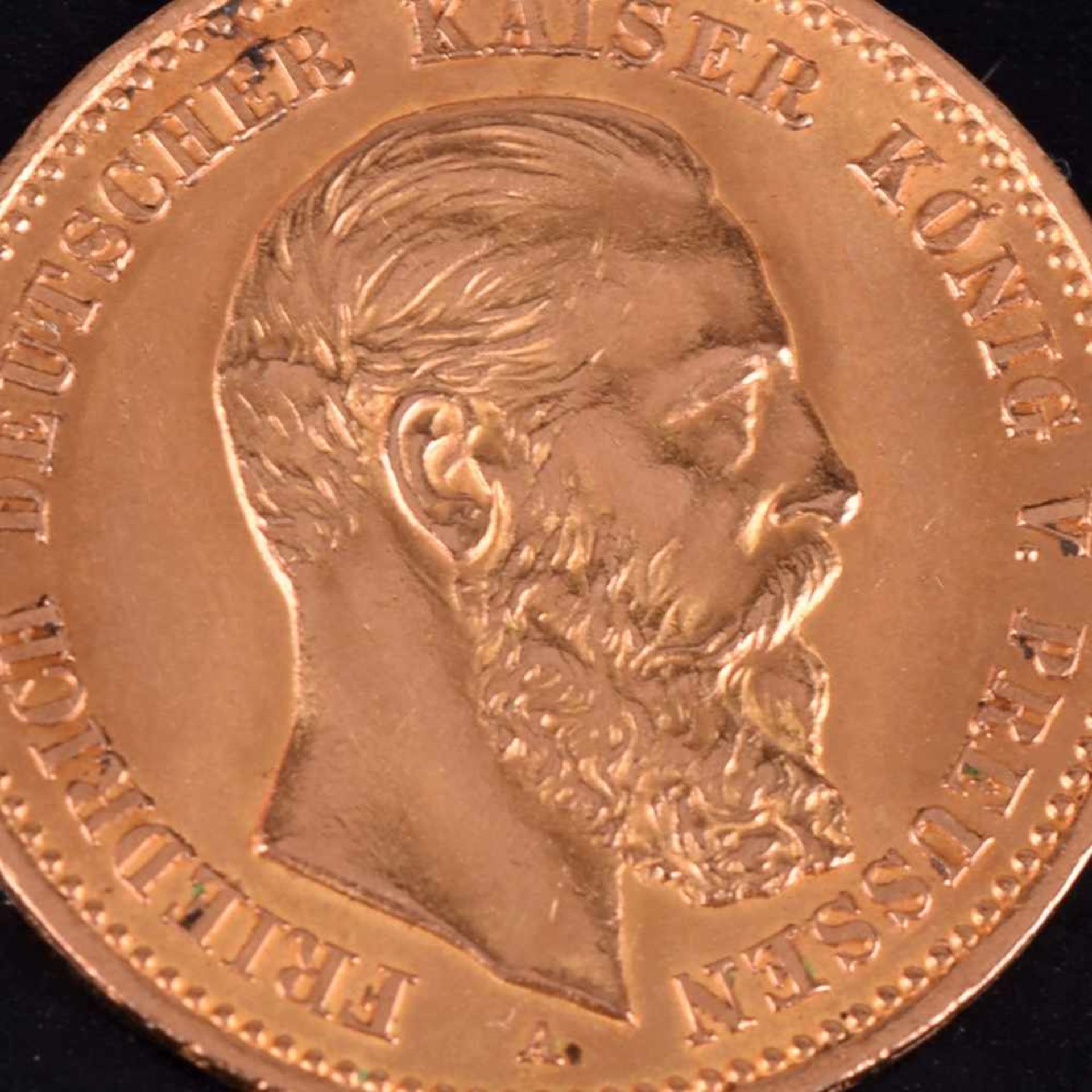 Goldmünze Kaiserreich - Preußen 1888 10 Mark in Gold, 900/1000, 3,58 g, av. Friedrich Deutscher