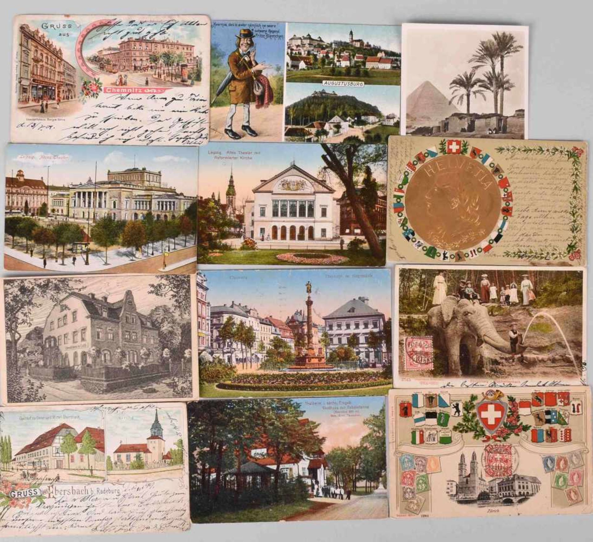 Konvolut Postkarten insg. wohl an über 200 Stück, meist vor 1945, dabei u.a. "Leipzig - Neues - Bild 2 aus 2