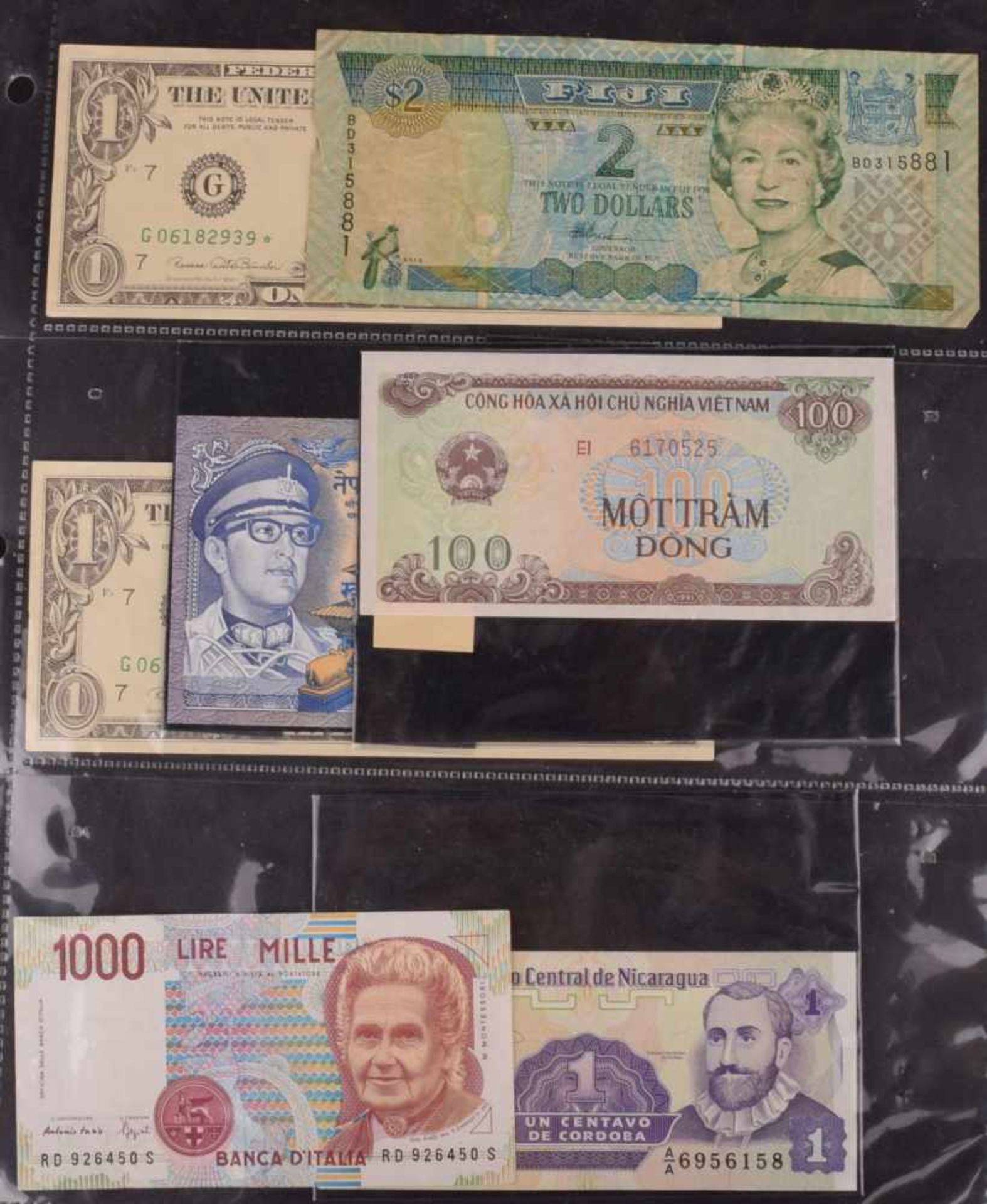 Konvolut Papiergeld alle Welt insg. über 40 Scheine, dabei u.a. 1 x 10 Sen Indonesien 1964, 1 x - Bild 4 aus 4