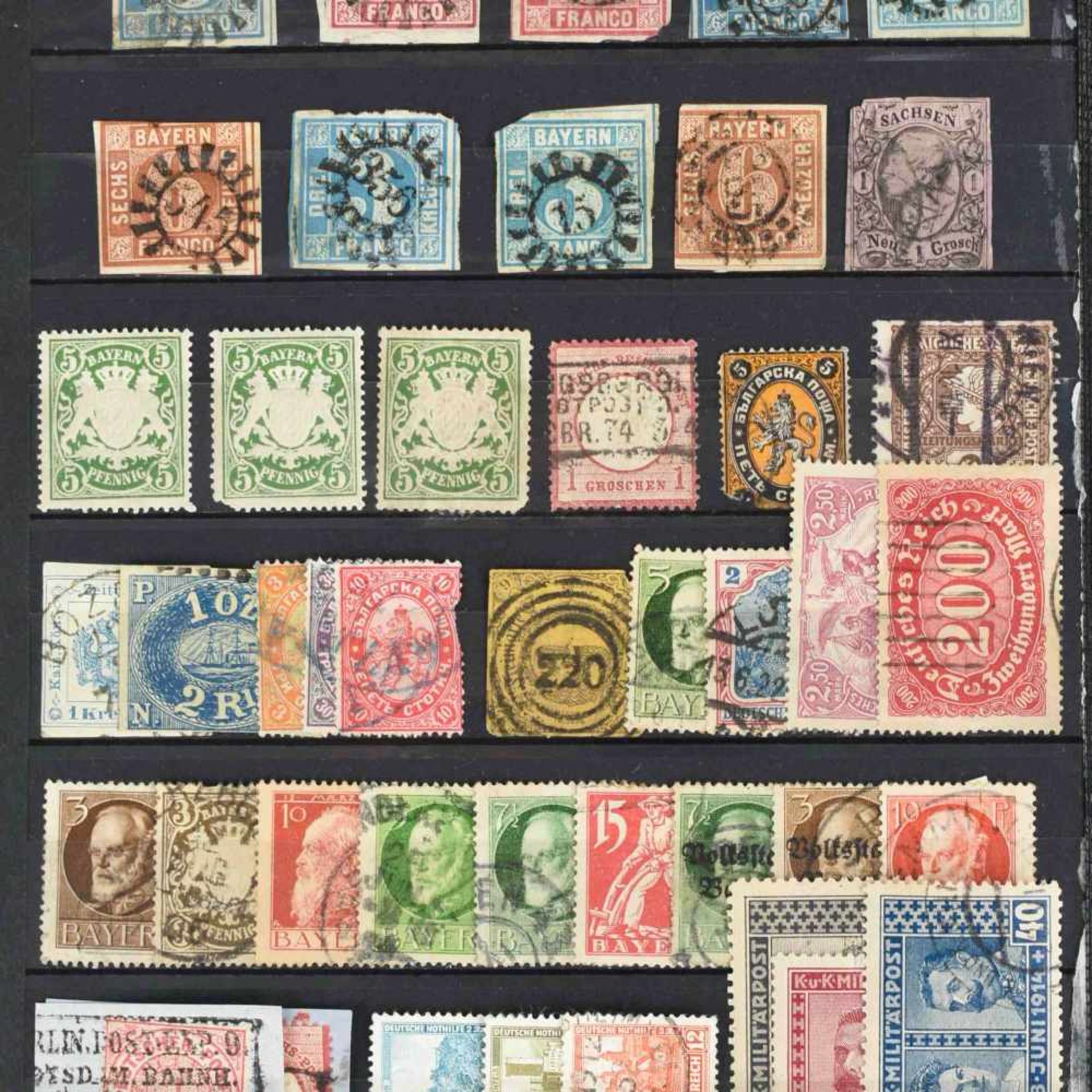 Konvolut Briefmarken postfrisch und gestempelt, dabei div. Ausgaben Altdeutschland (Bayern,