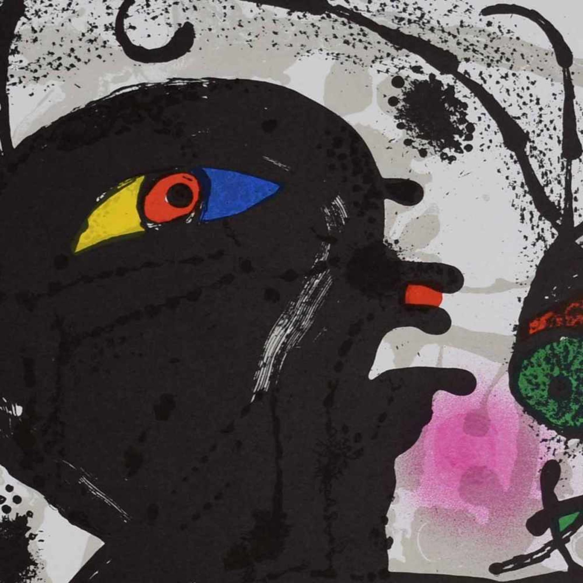 Miró, Joan (1893 Barcelona - 1983 Palma de Mallorca) Farblithografie, Komposition, rs.