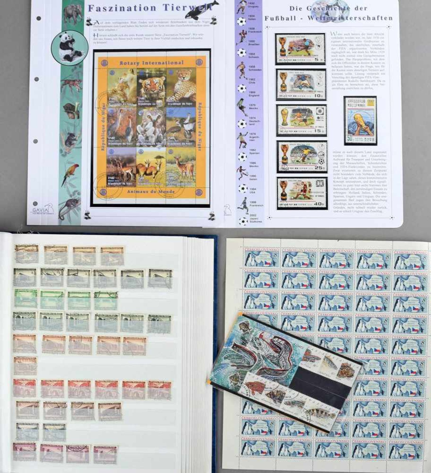 Konvolut Briefmarken und Belege postfrisch und gestempelt. dabei u.a. 2 x Jahressammlung der - Bild 2 aus 2