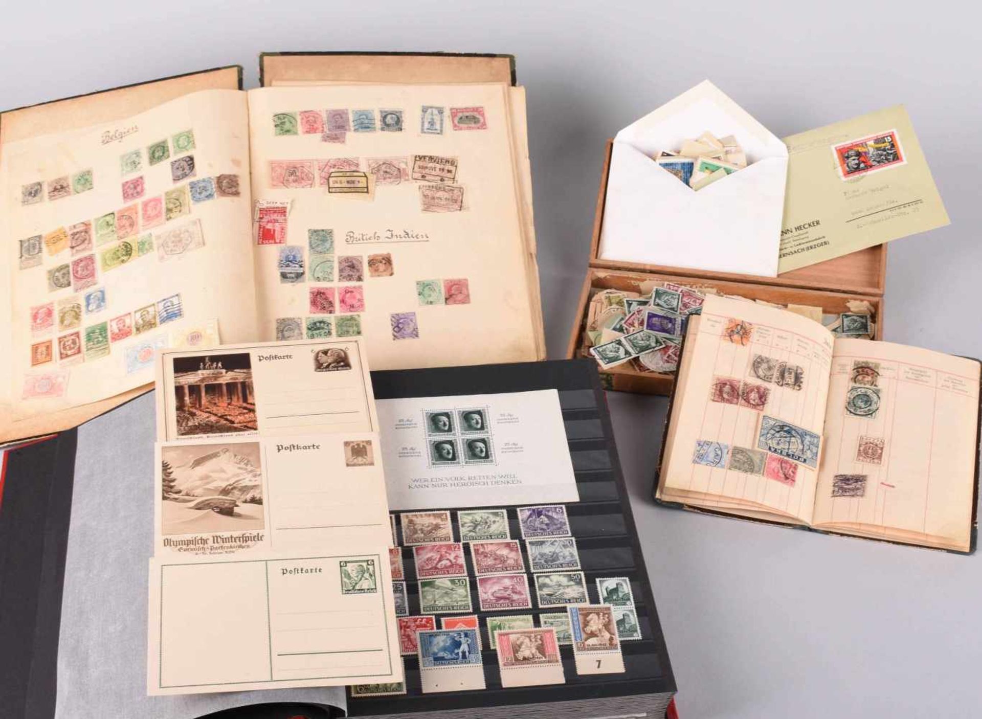 Konvolut Briefmarken postfrisch und gestempelt, dabei u.a. III. Reich, Deutsches Reich, Alteuropa - Bild 3 aus 4