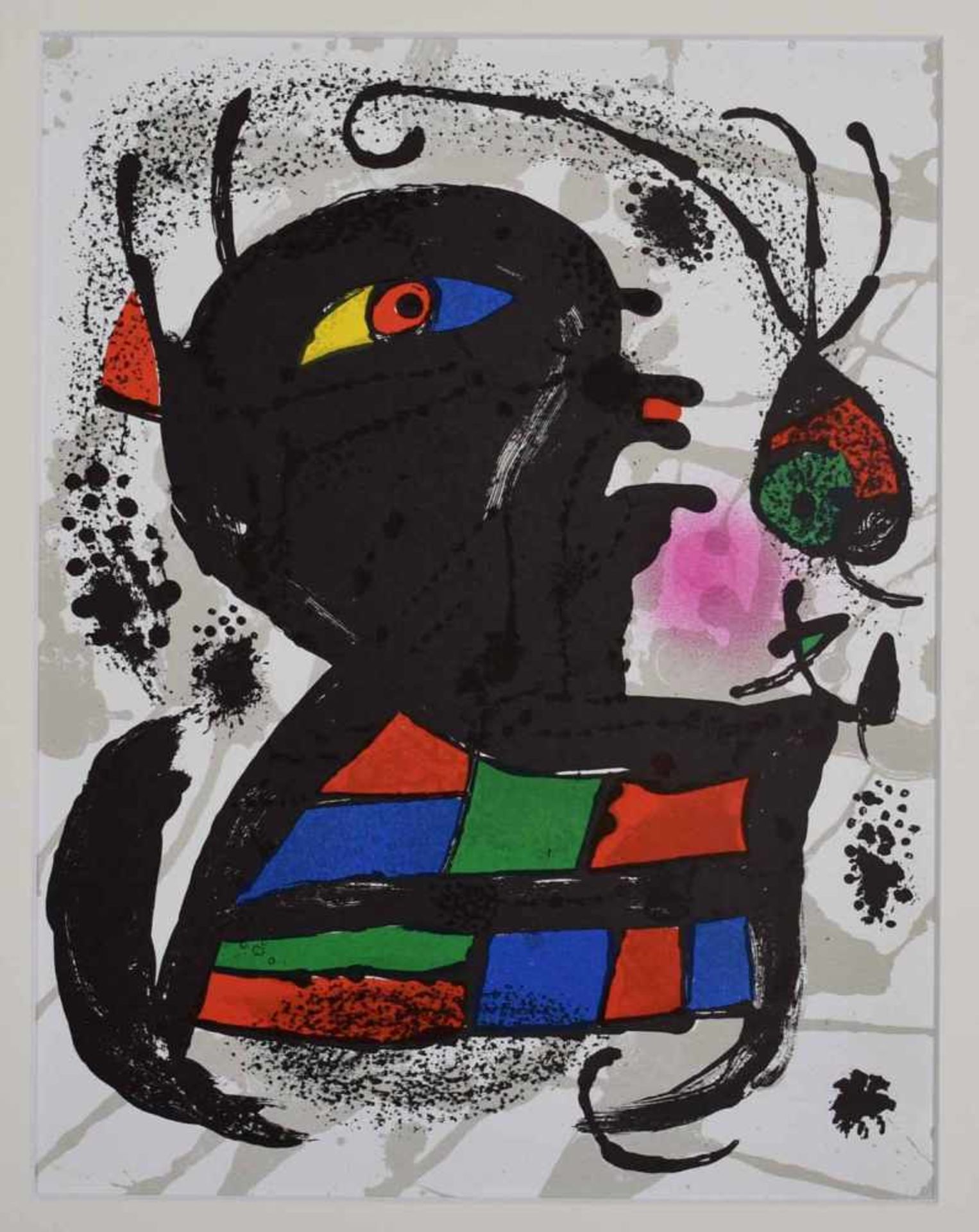 Miró, Joan (1893 Barcelona - 1983 Palma de Mallorca) Farblithografie, Komposition, rs. - Bild 2 aus 2