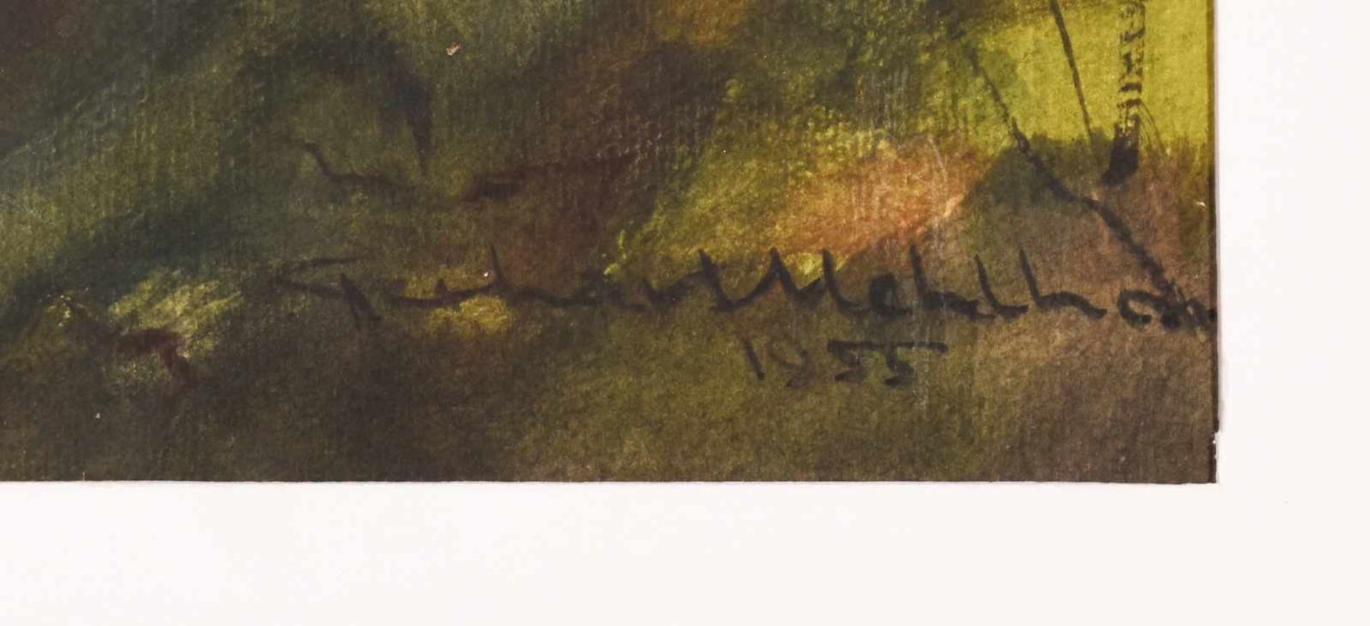 Melhorn, Gerhart (1905 Krefeld - 1972 ebd.) Aquarell und Tusche auf Papier, Blick auf eine - Bild 3 aus 3