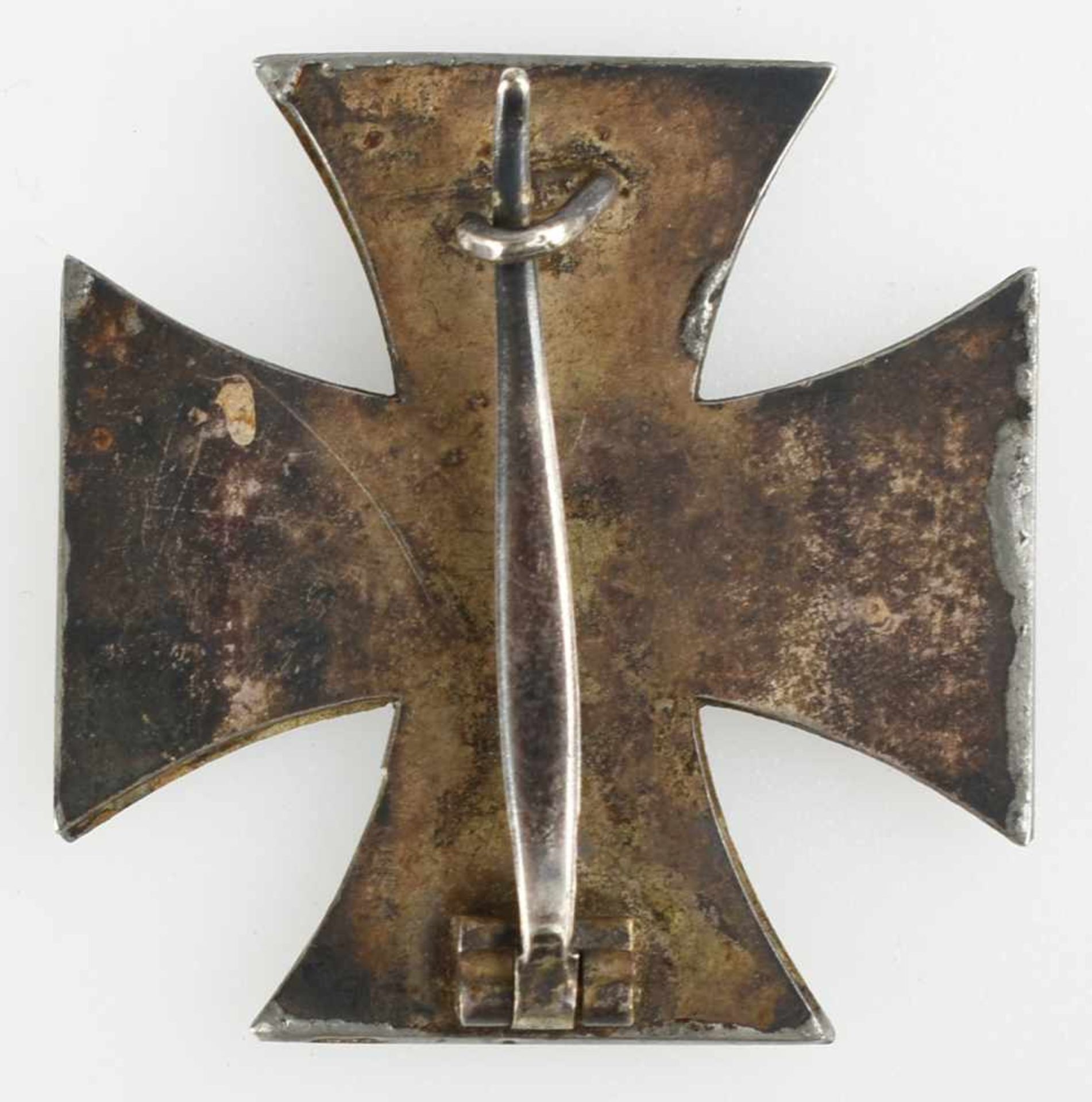 Kampfabzeichen III. Reich Eisernes Kreuz 1939, 1. Klasse, nicht magnetisch, alte Reparatur, Nadel - Bild 3 aus 3