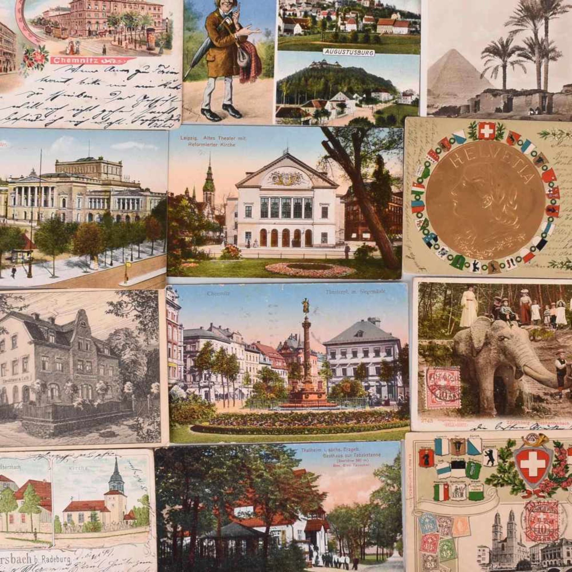 Konvolut Postkarten insg. wohl an über 200 Stück, meist vor 1945, dabei u.a. "Leipzig - Neues