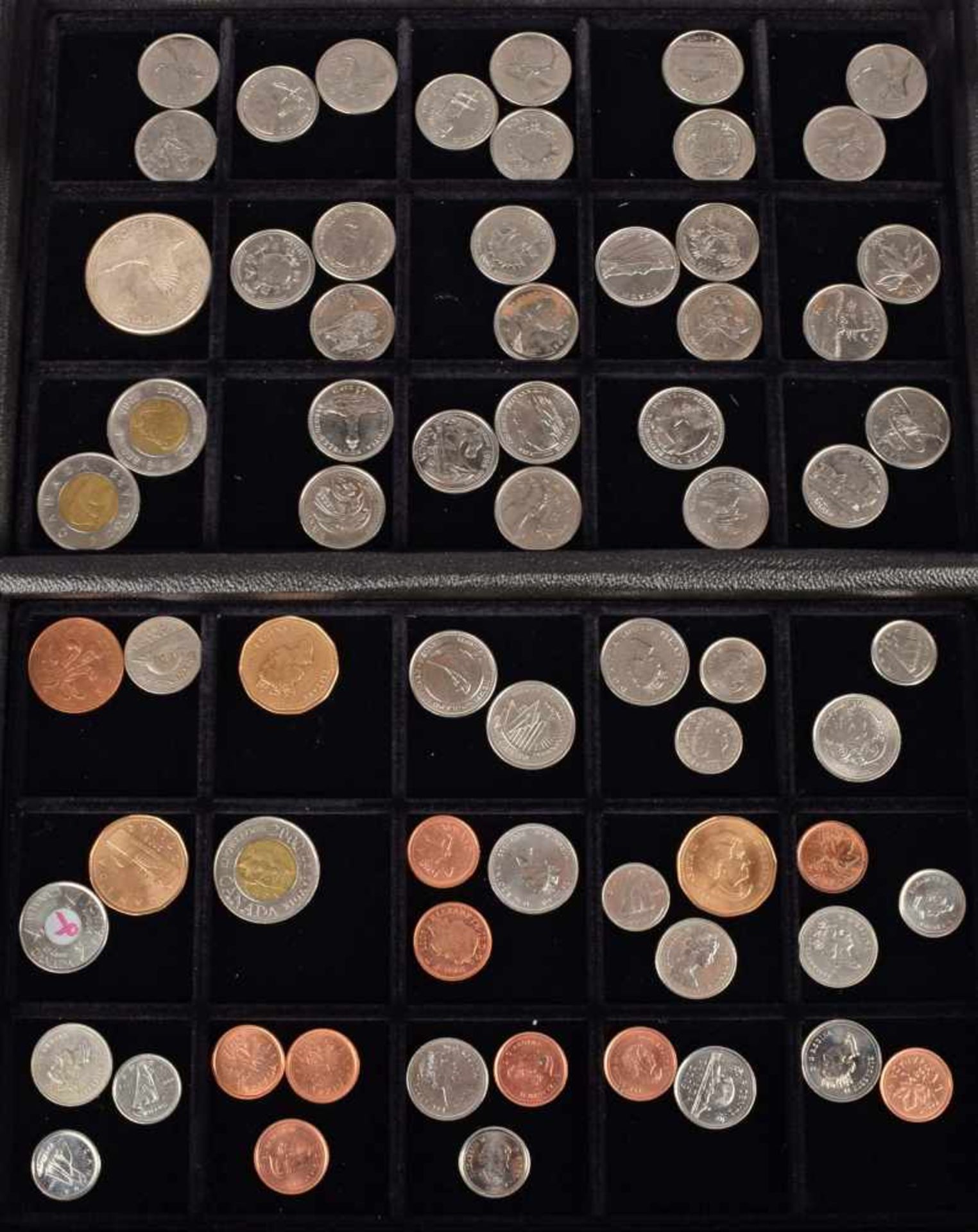 Münzen Kanada insg. über 80 Münzen, dabei u.a. 1 x Münzset 1988 (10 Cents-1 Dollar, Folie), 1 x - Bild 2 aus 2