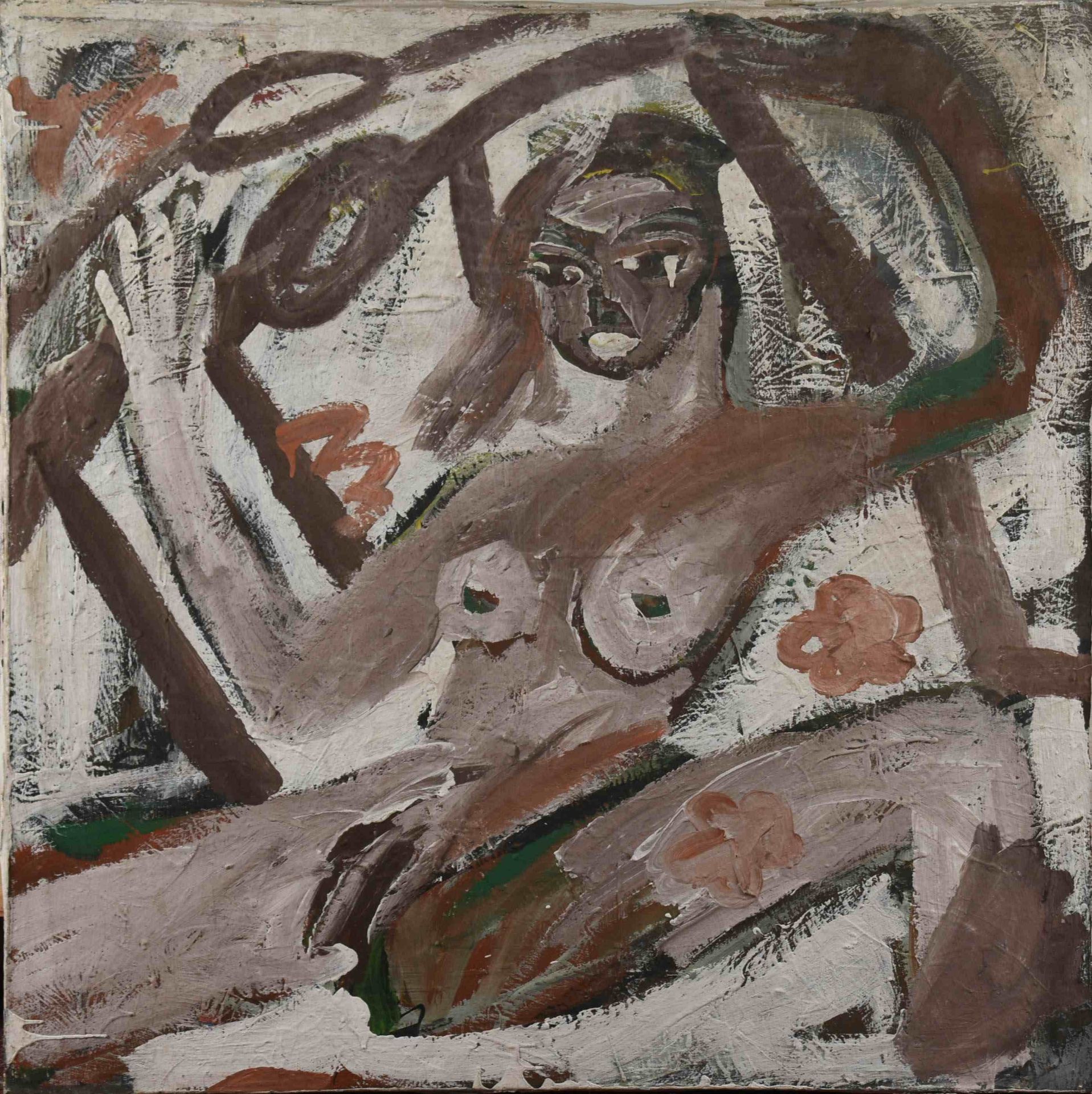Kaps, Andreas (1946 Berlin - 2017 ebd.) Acryl/Lwd., "Erotischer weiblicher Akt", rs. bez., - Bild 2 aus 2