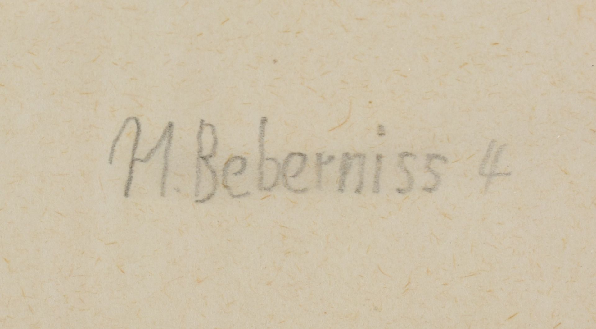 Beberniss, Heinrich (1920 Diemitz/Halle - 2012 ebd.) Bleistiftzeichnung, "Akt", Entwurfszeichnung, - Bild 4 aus 4