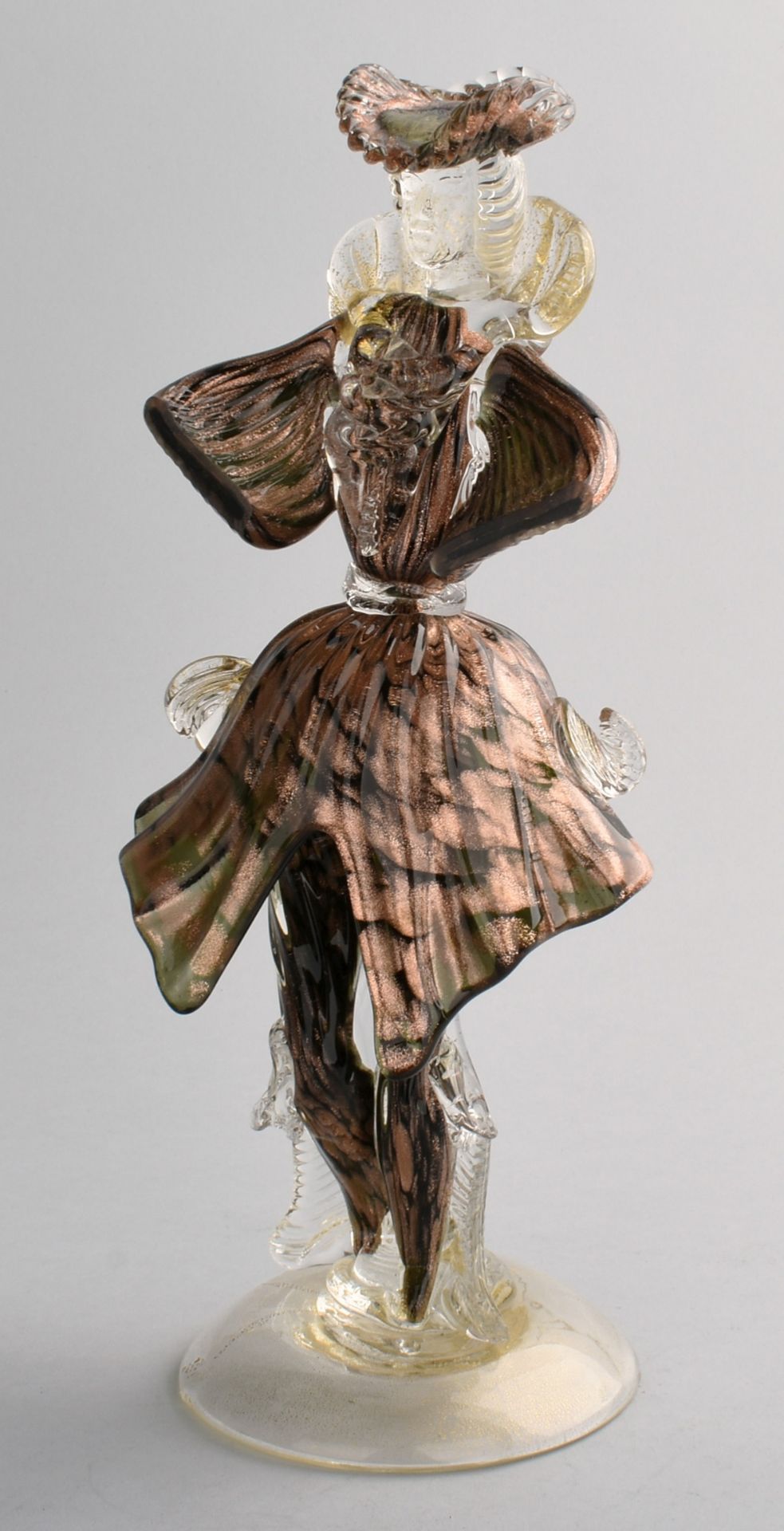 Murano-Figur Standbild eines Edelmannes im Rokokokostüm, aufwendig von Hand gearbeitet, farbloses - Bild 2 aus 5