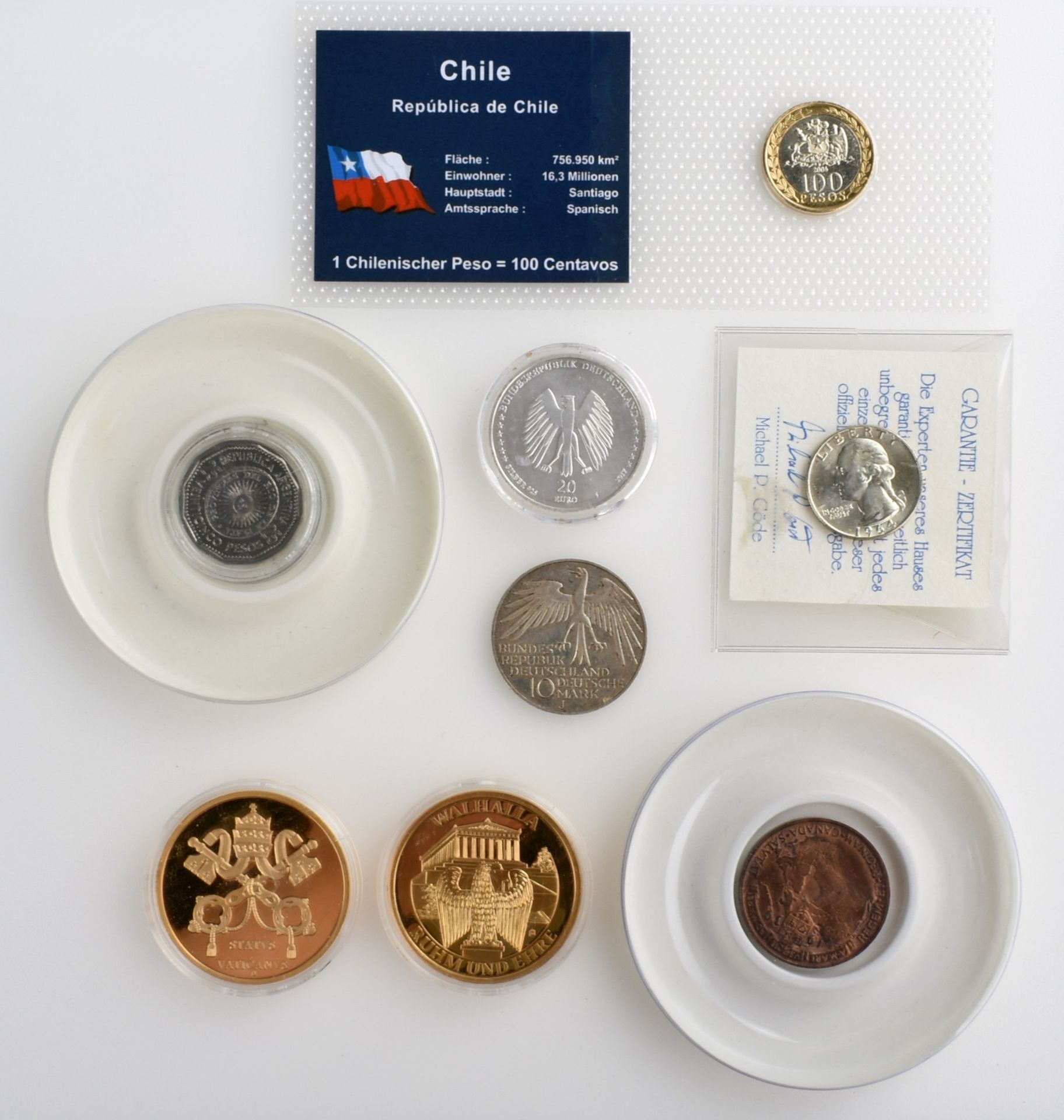 Konvolut Münzen und Gedenkprägungen insg. wohl an die 60 Stück, dabei u.a.: 1 x 10 DM in Silber - Bild 3 aus 5