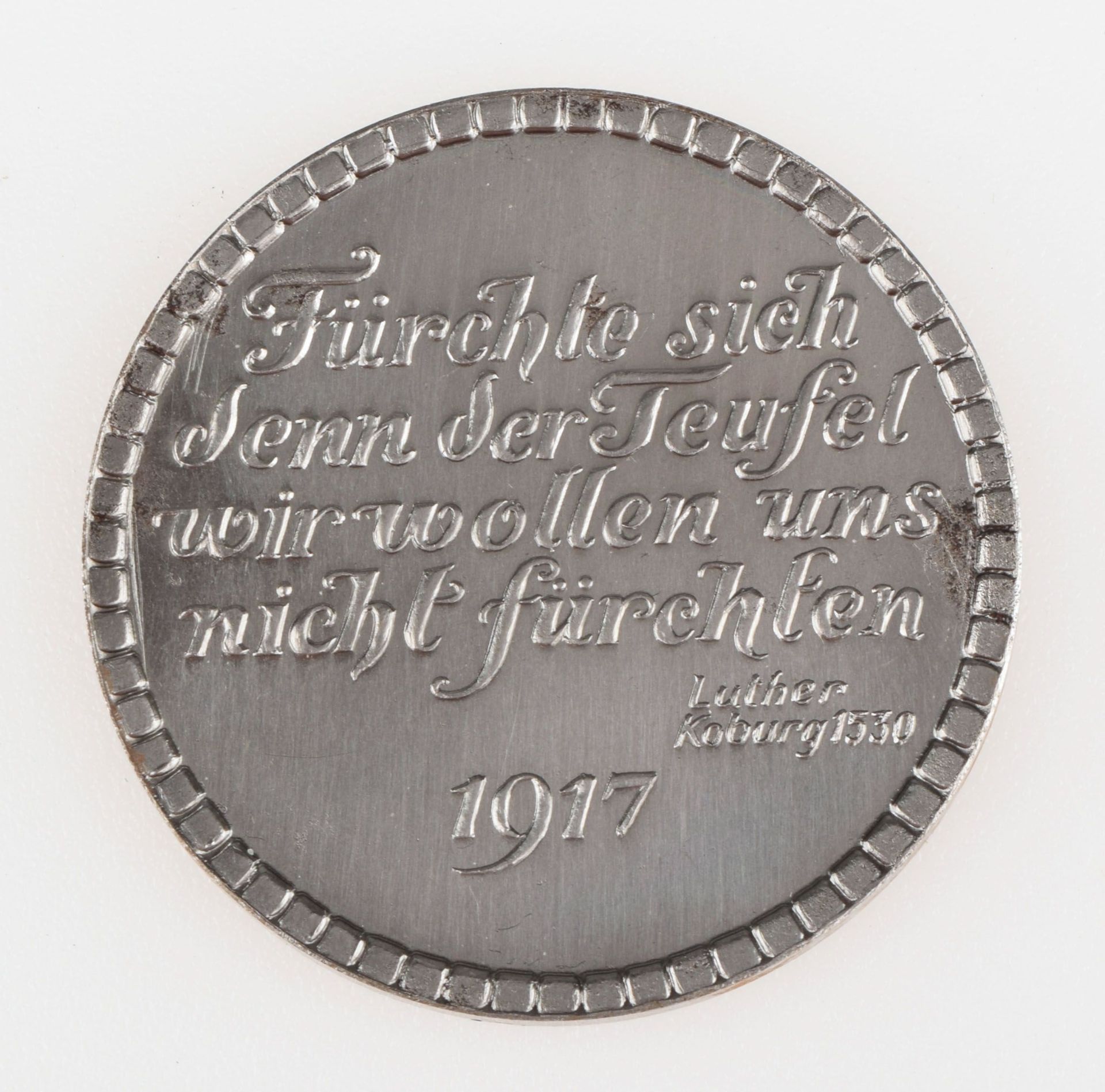 Medaille Sachsen 1917 Eisen, auf das 400jährige Reformationsjubiläum, nach einem Entwurf von - Bild 3 aus 3