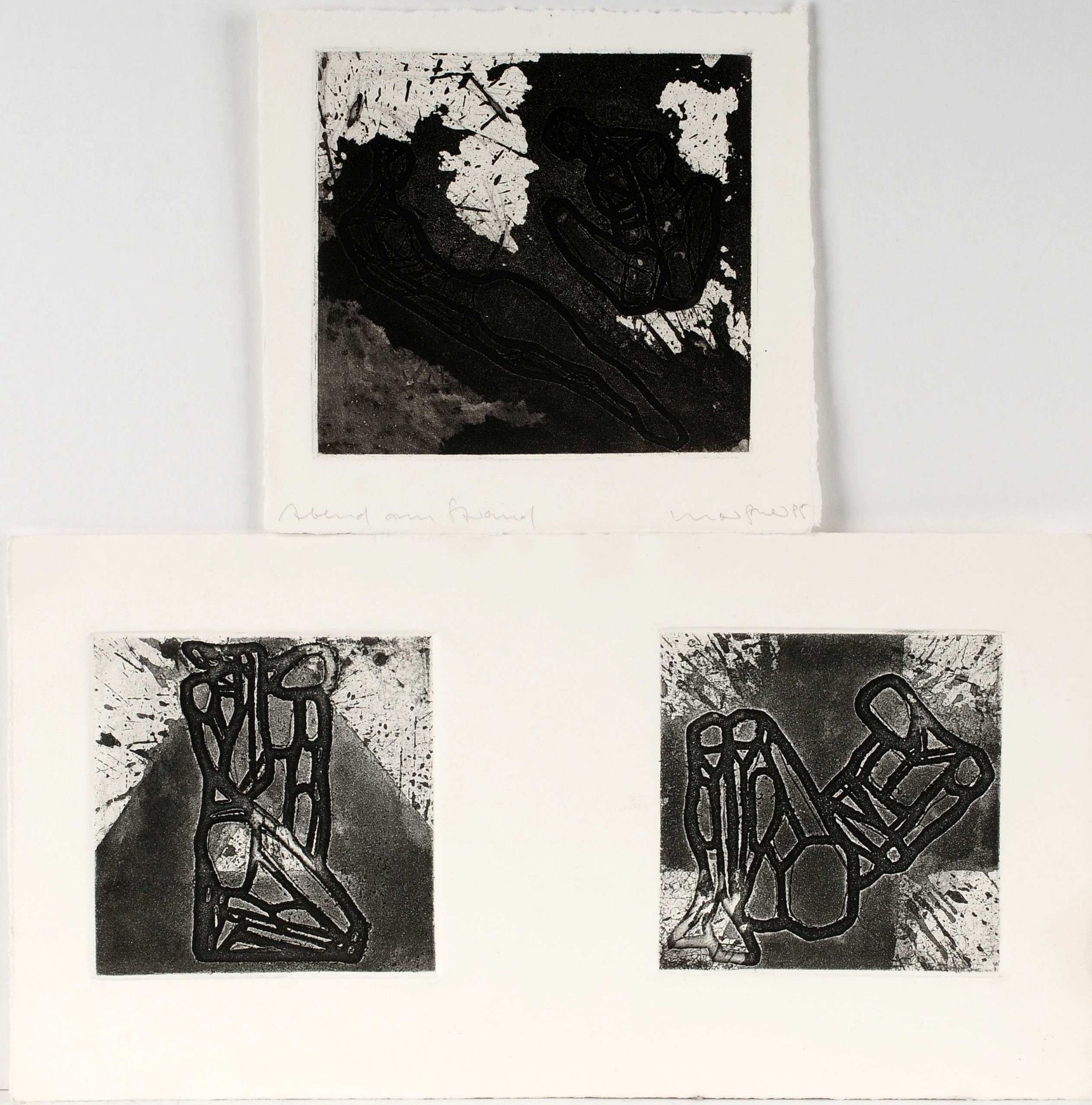 Morgner, Michael (1942 Chemnitz - tätig ebd.) insg. 3 grafische Arbeiten, je Prägedruck und - Bild 2 aus 2