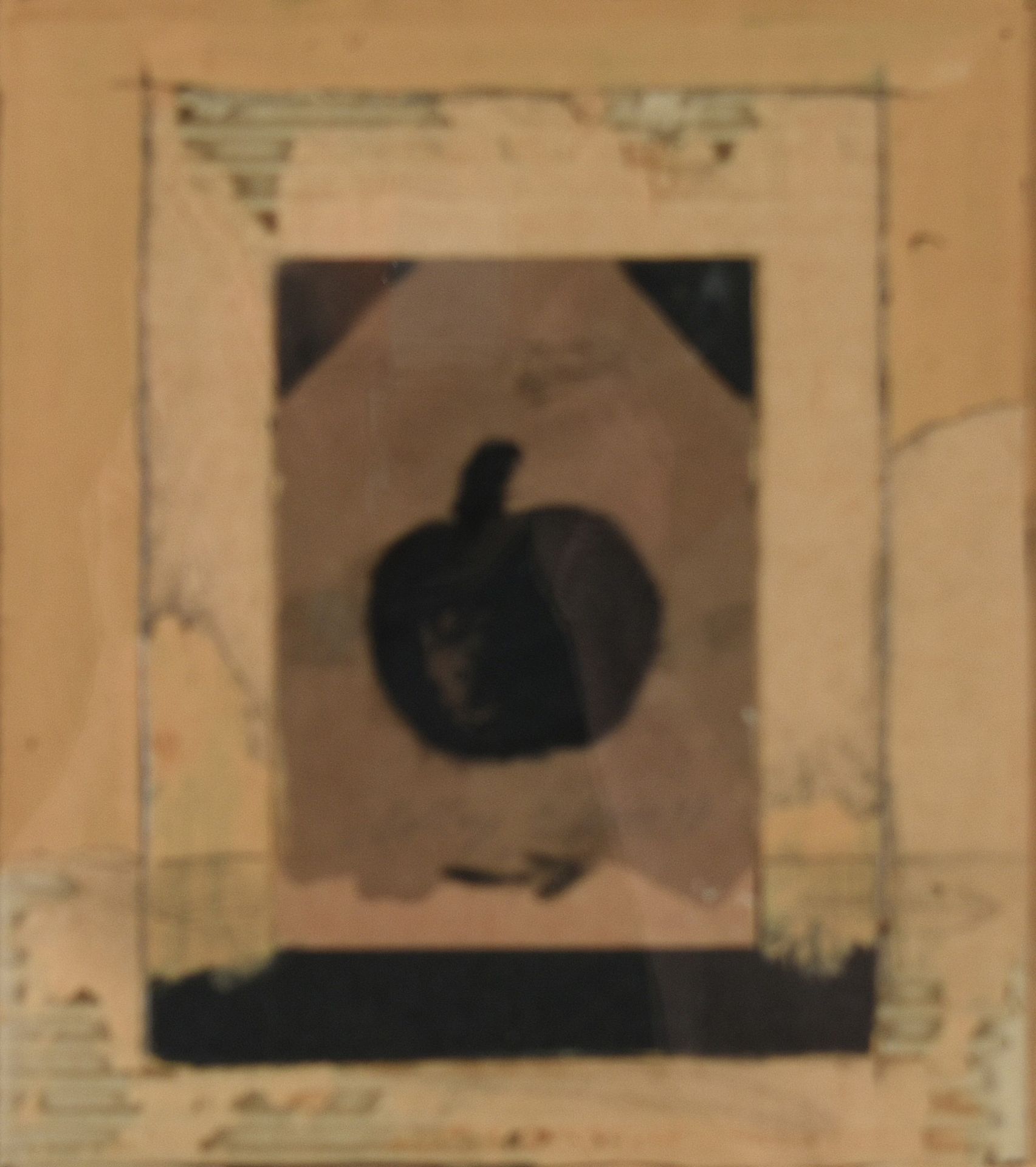 Stein, Matthias (1954 Freiberg - tätig in Chemnitz) Collage, "Apfel", in Blei signiert, datiert ( - Bild 2 aus 4
