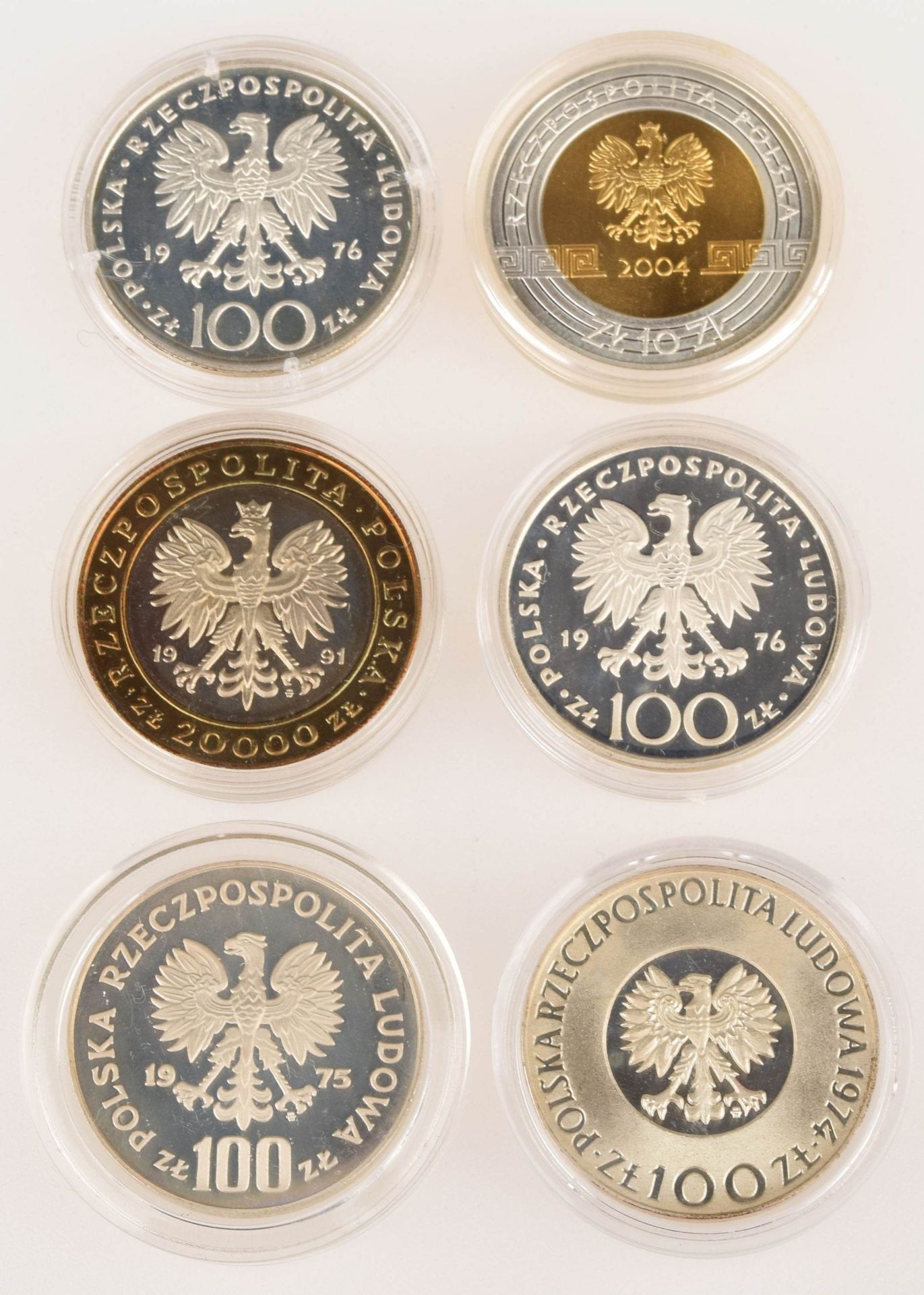 Silbermünzen Polen insg. 5 versch. Ausgaben in Silber, 1 x Bimetall: 1 x 10 Zlotych "Olympische - Image 3 of 3