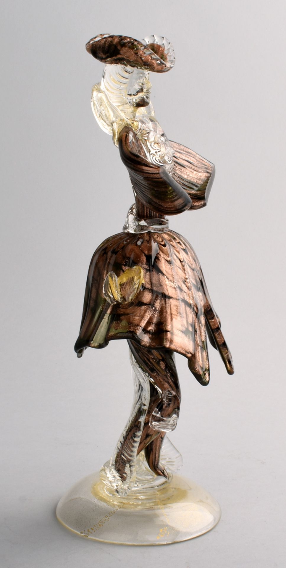 Murano-Figur Standbild eines Edelmannes im Rokokokostüm, aufwendig von Hand gearbeitet, farbloses - Bild 3 aus 5