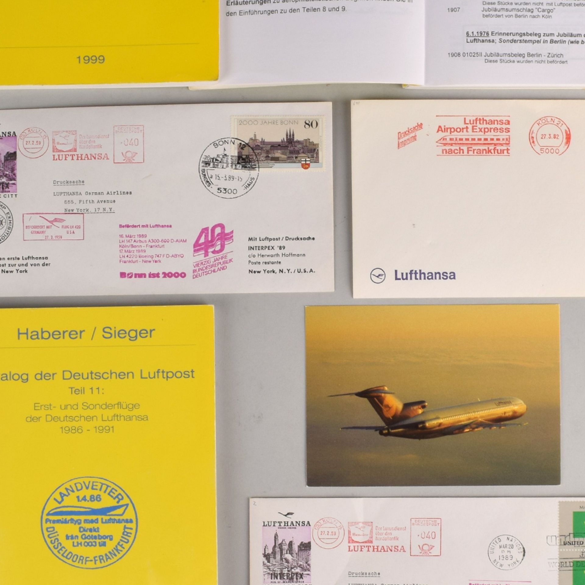 Sammlung Luftpostbelege Lufthansa insg. über 1400 Belege, einmalig umfangreiche Sammlung, die