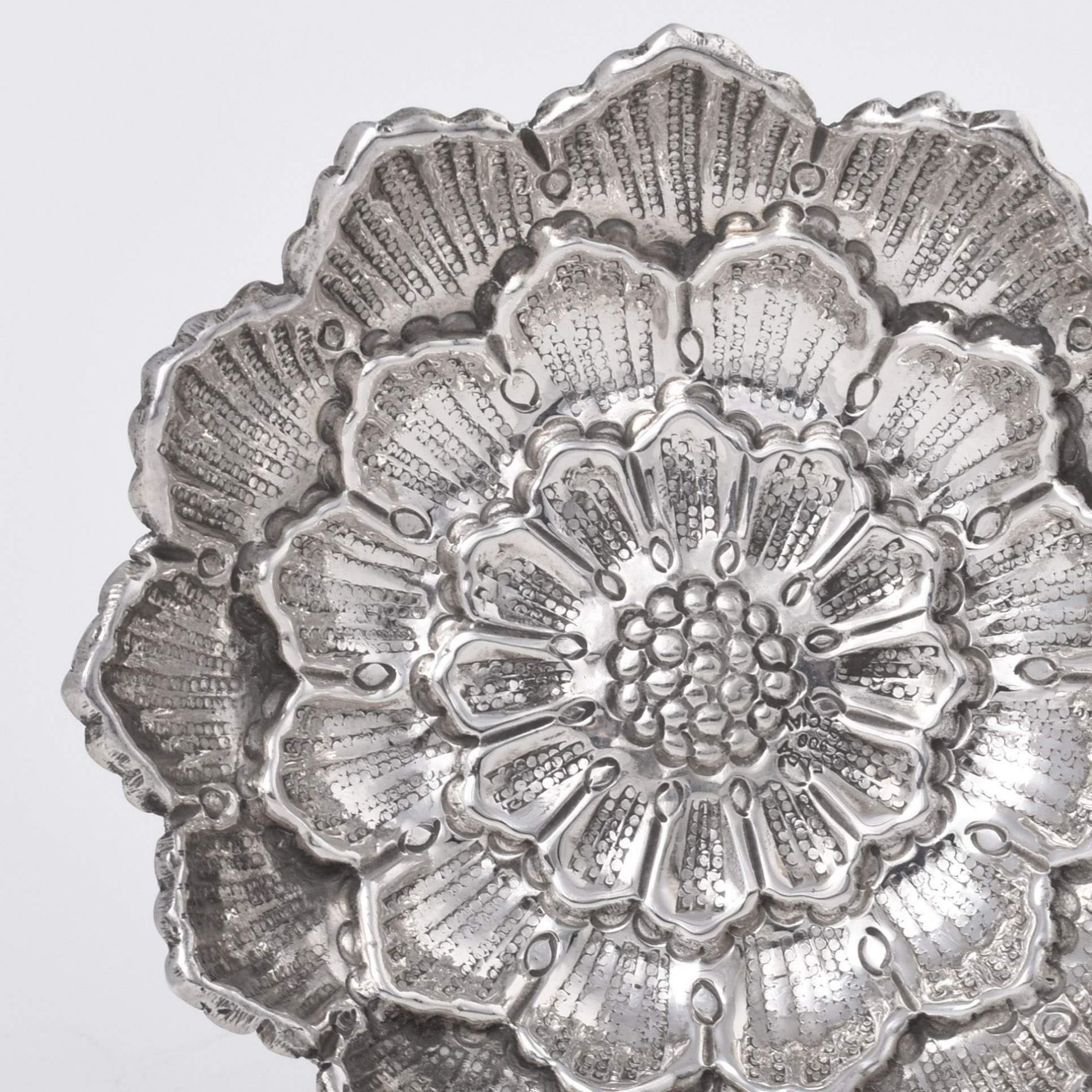 Blütenschale Silber 800, gemarkt "Melda Special", runde Grundform mit leicht gehöhltem Spiegel,