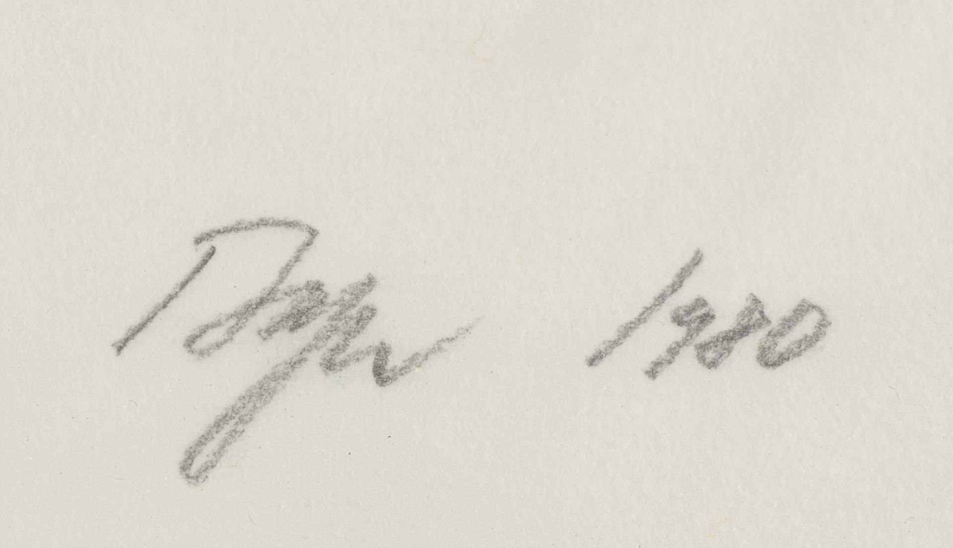 Undeutlich signiert Bleistiftzeichnung, junges Mädchen auf Bett liegend, unten signiert und - Bild 4 aus 4