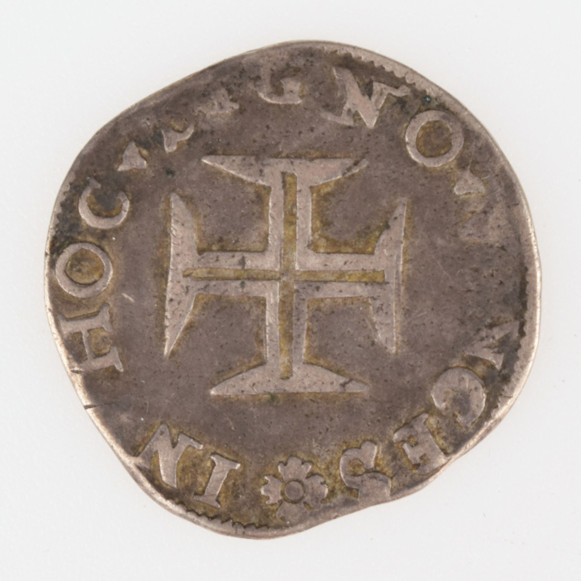 Silbermünze Portugal 16. Jh. Tostao, Königreich Sebastian I. (der Ersehnte, 1557-1578), ca. 7,58 - Image 2 of 3