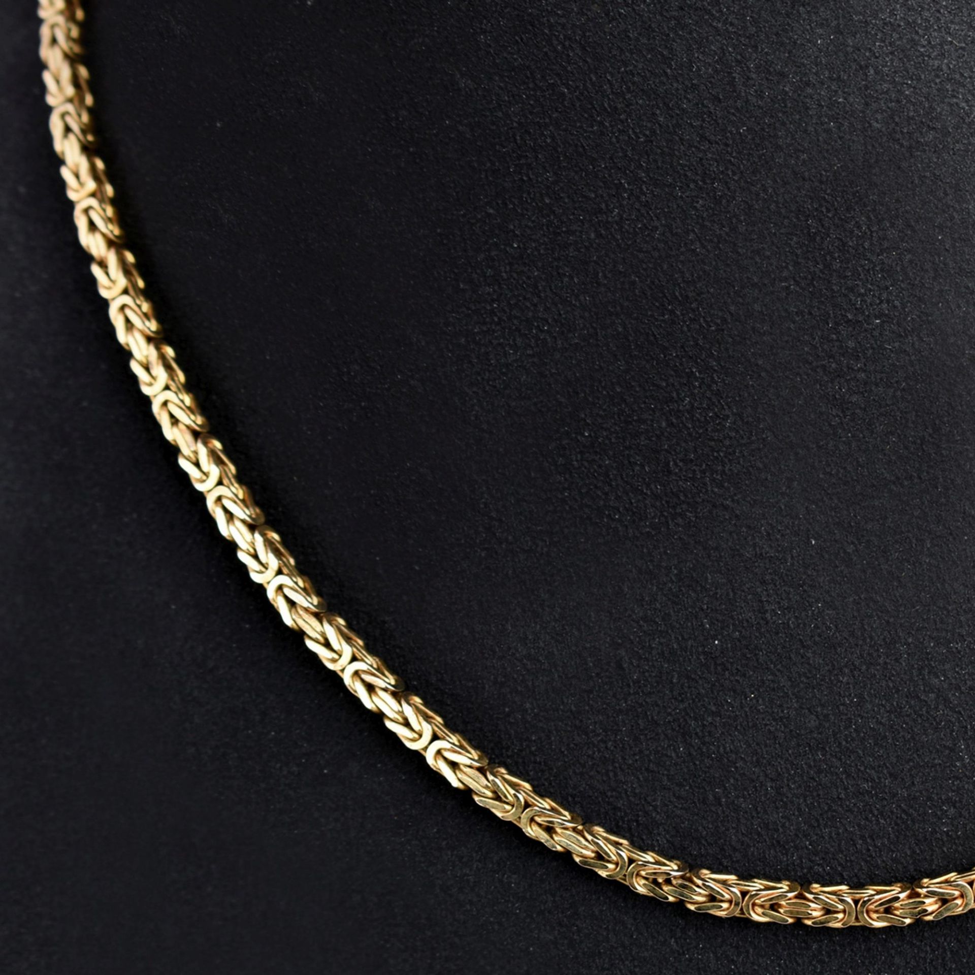 Pulloverkette Silber 925 vergoldet, lange Königskette in stabiler Ausführung, Karabinerschließe, B
