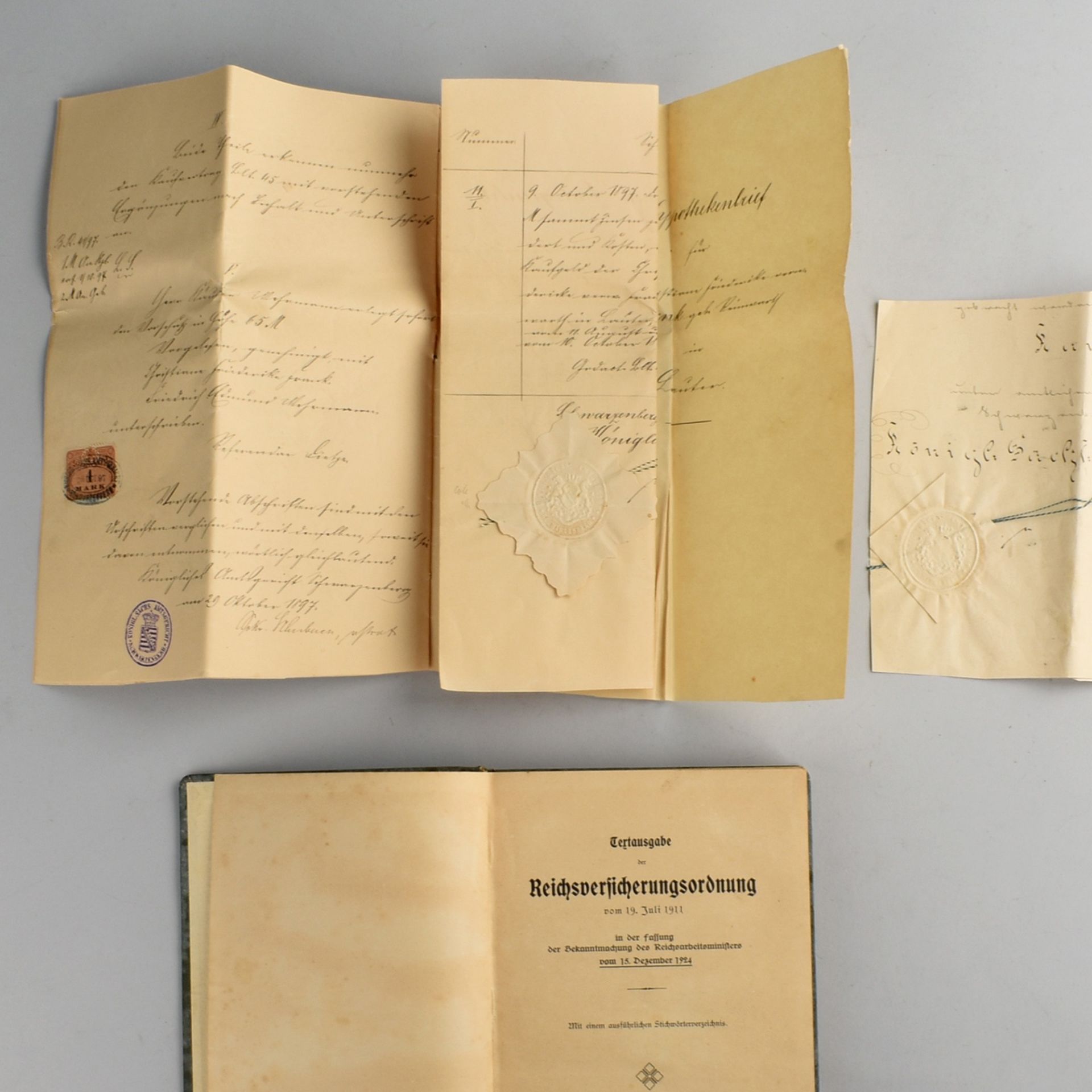 Historische Dokumente Sachsen 1 x Kaufvertrag des Königlichen Amtsgerichtes Schwarzenberg vom 9.
