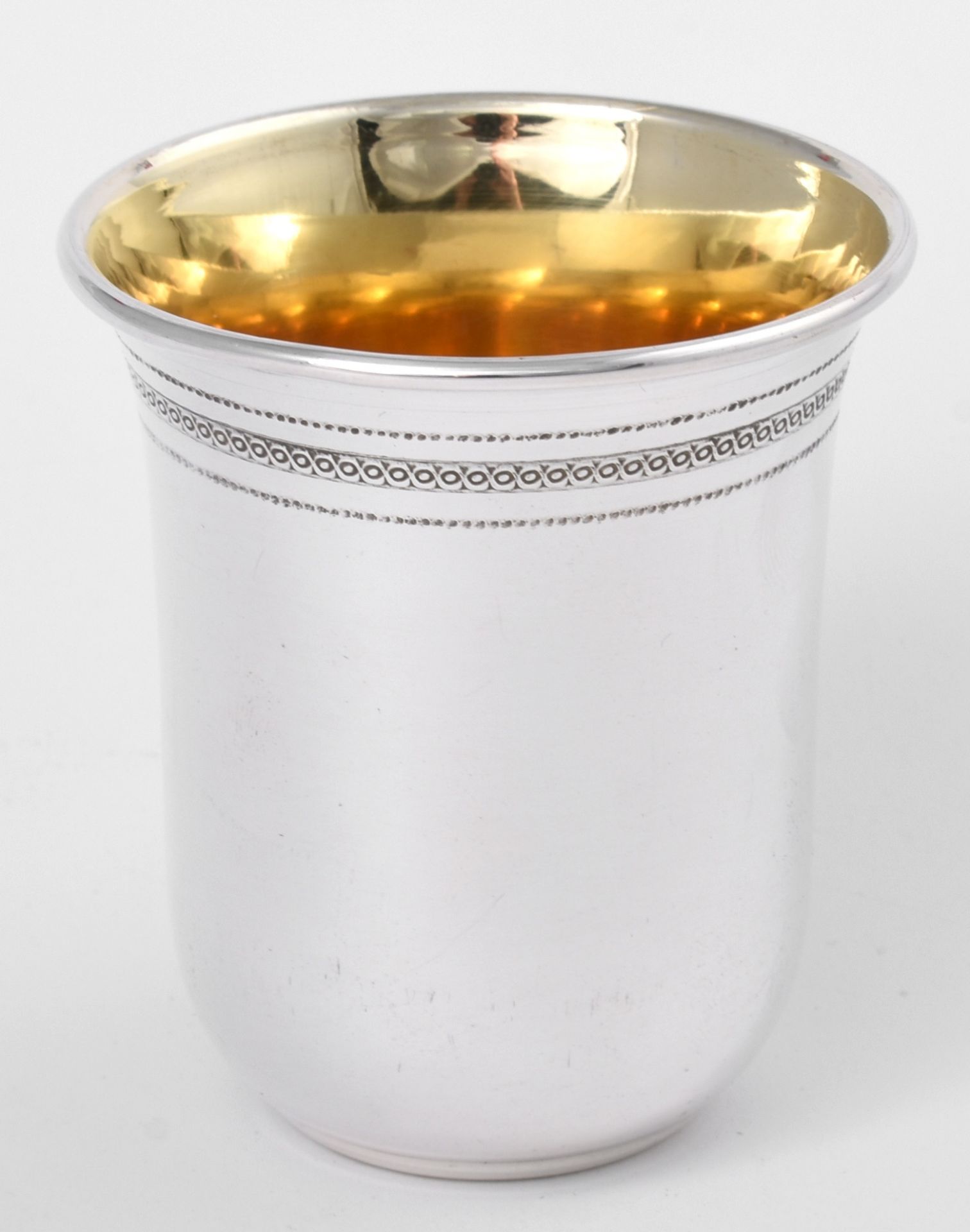 Taufbecher Silber 925, Innenvergoldung, Hersteller: Gebrüder Deyhle, Schwäbisch Gmünd, über - Bild 2 aus 3