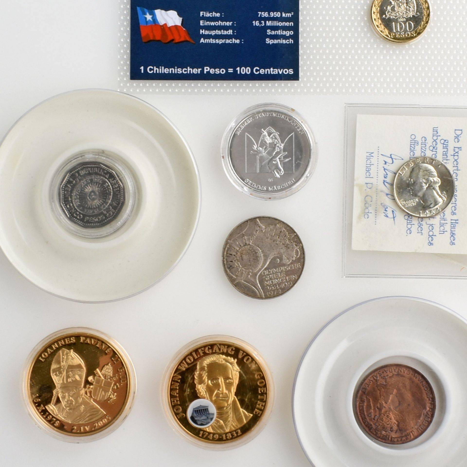 Konvolut Münzen und Gedenkprägungen insg. wohl an die 60 Stück, dabei u.a.: 1 x 10 DM in Silber