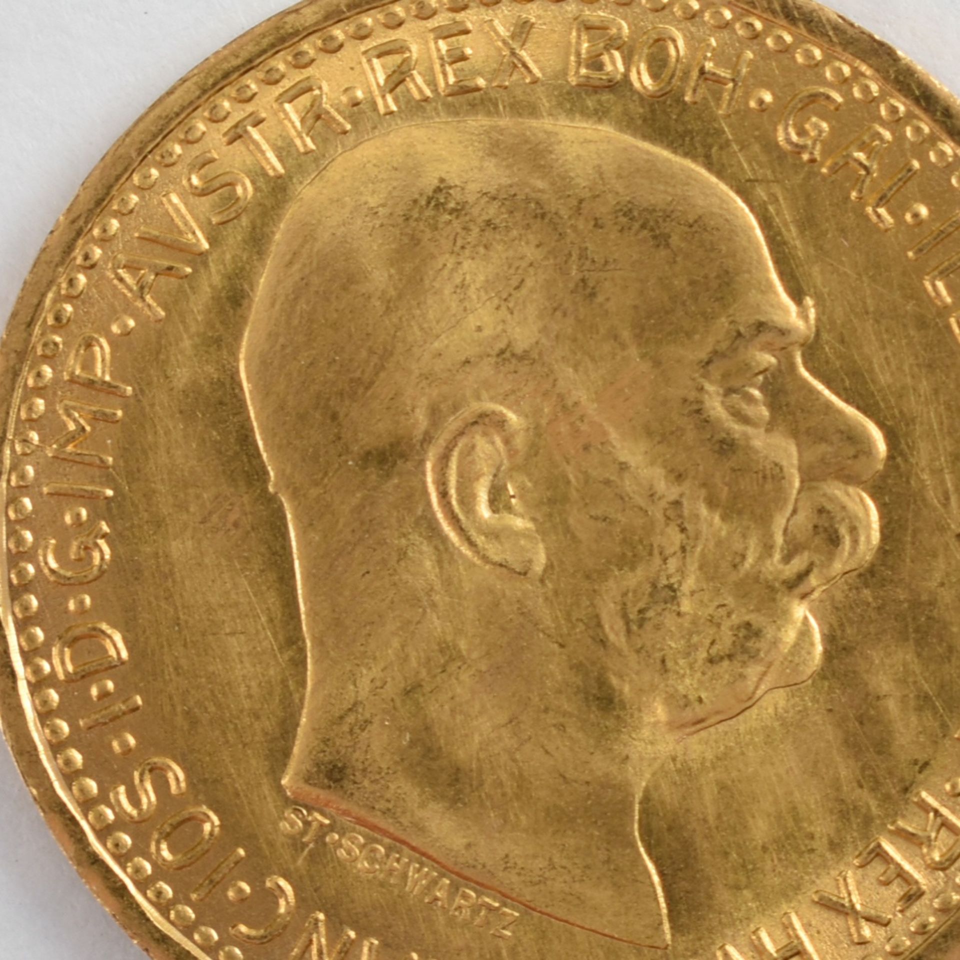 Goldmünze Österreich - Kaiserzeit 1912 10 Kronen in Gold, 900/1000, 3,387 g, D ca. 19 mm, av. Kaiser