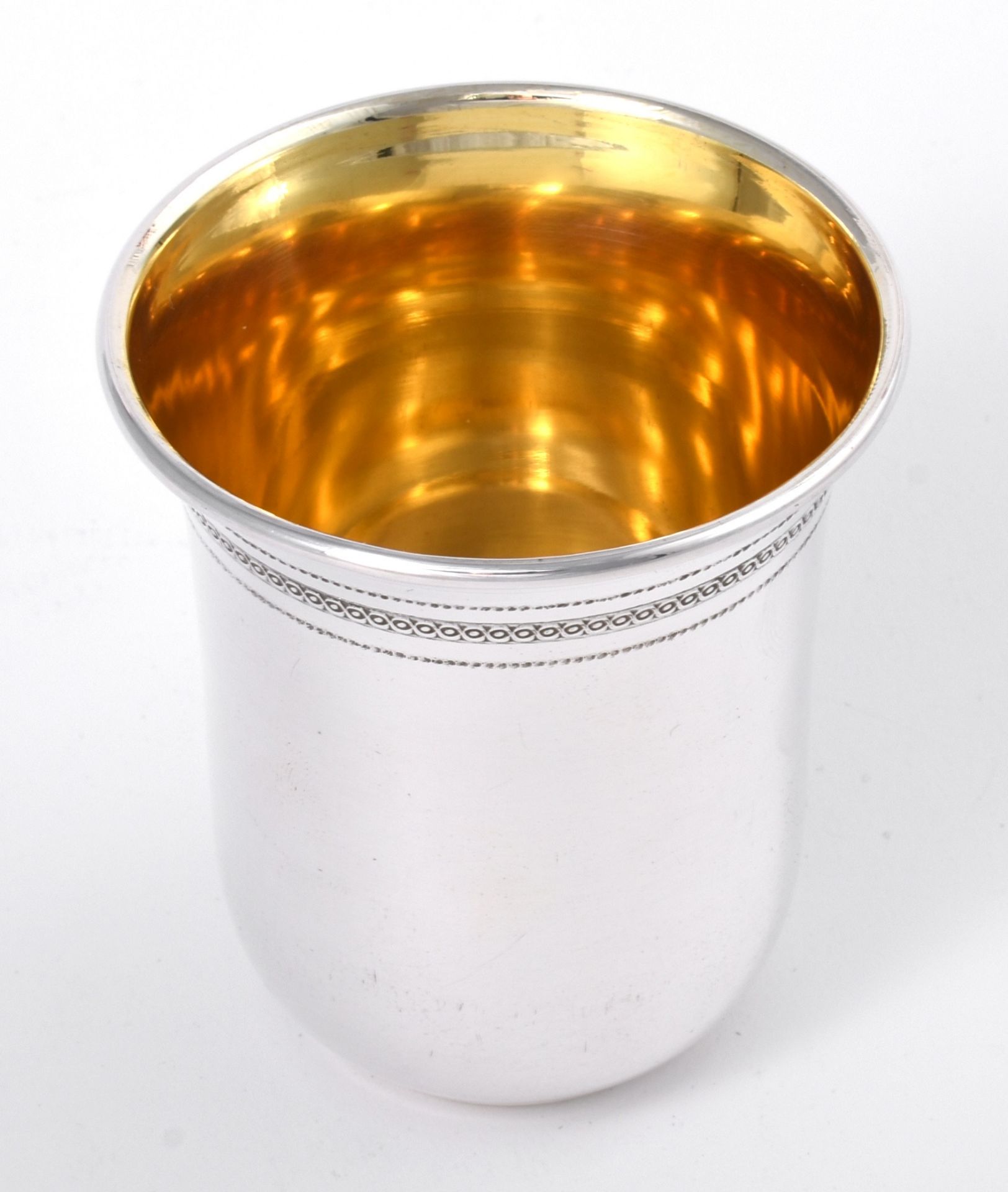 Taufbecher Silber 925, Innenvergoldung, Hersteller: Gebrüder Deyhle, Schwäbisch Gmünd, über - Bild 3 aus 3