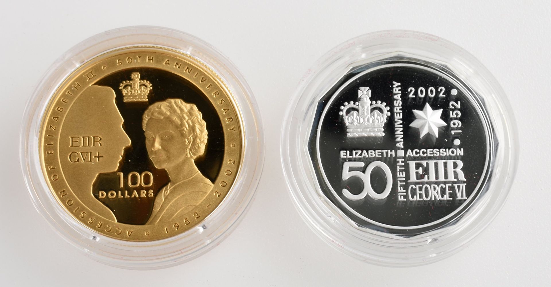 Seltenes Gold- und Silbermünzenset Australien 2002 1 x 100 Dollars in Gold, 999/1000, 1 oz (31,103 - Bild 3 aus 5