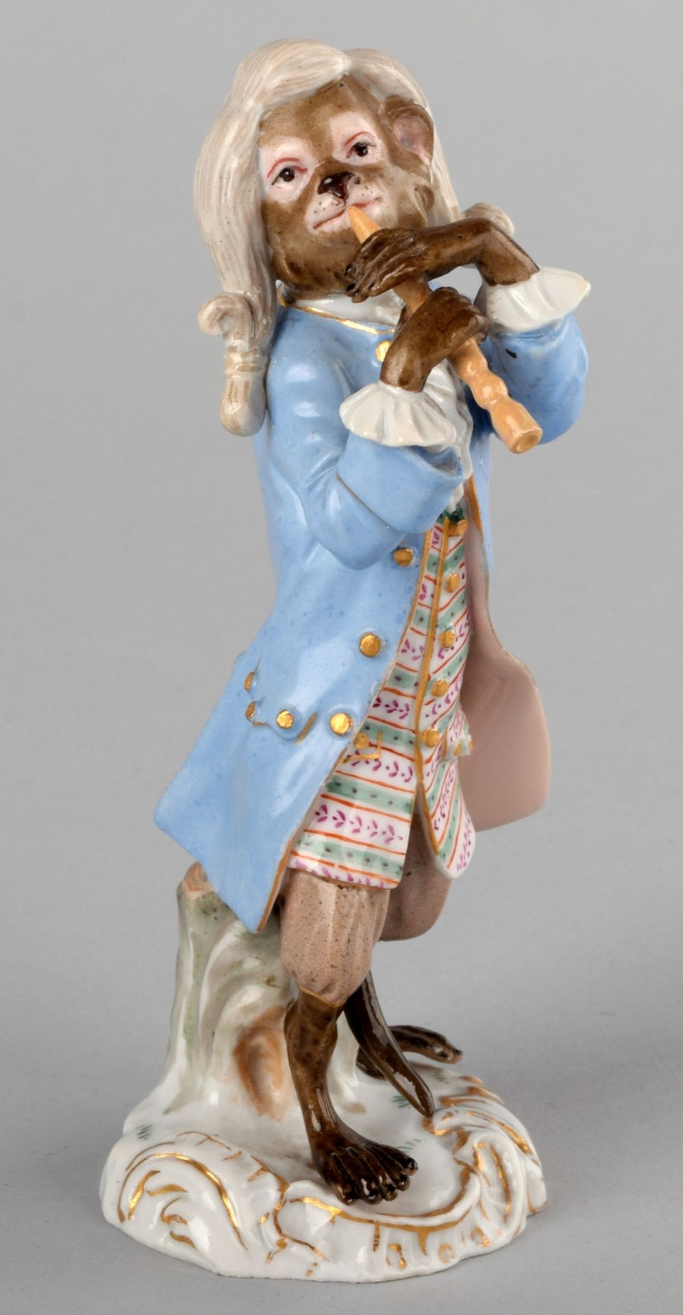Affenmusikant Manufaktur Meissen, Schwerter unterglasurblau, I. Wahl, Modell von Johann Joachim - Bild 2 aus 4