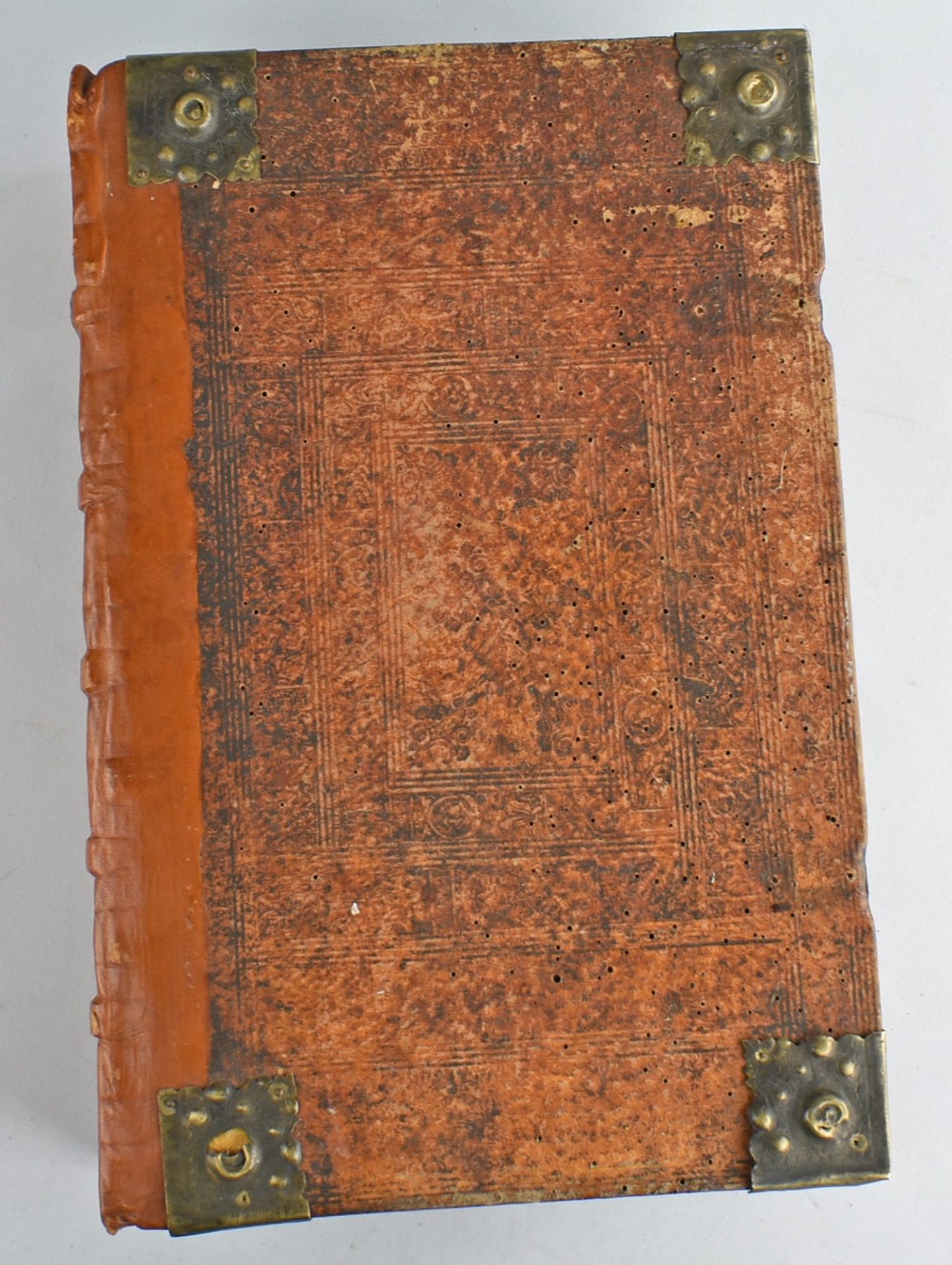 Historische Bibel 18. Jh. großformatige illustrierte Bibelausgabe, Holzdeckel mit Pergament, - Bild 2 aus 3