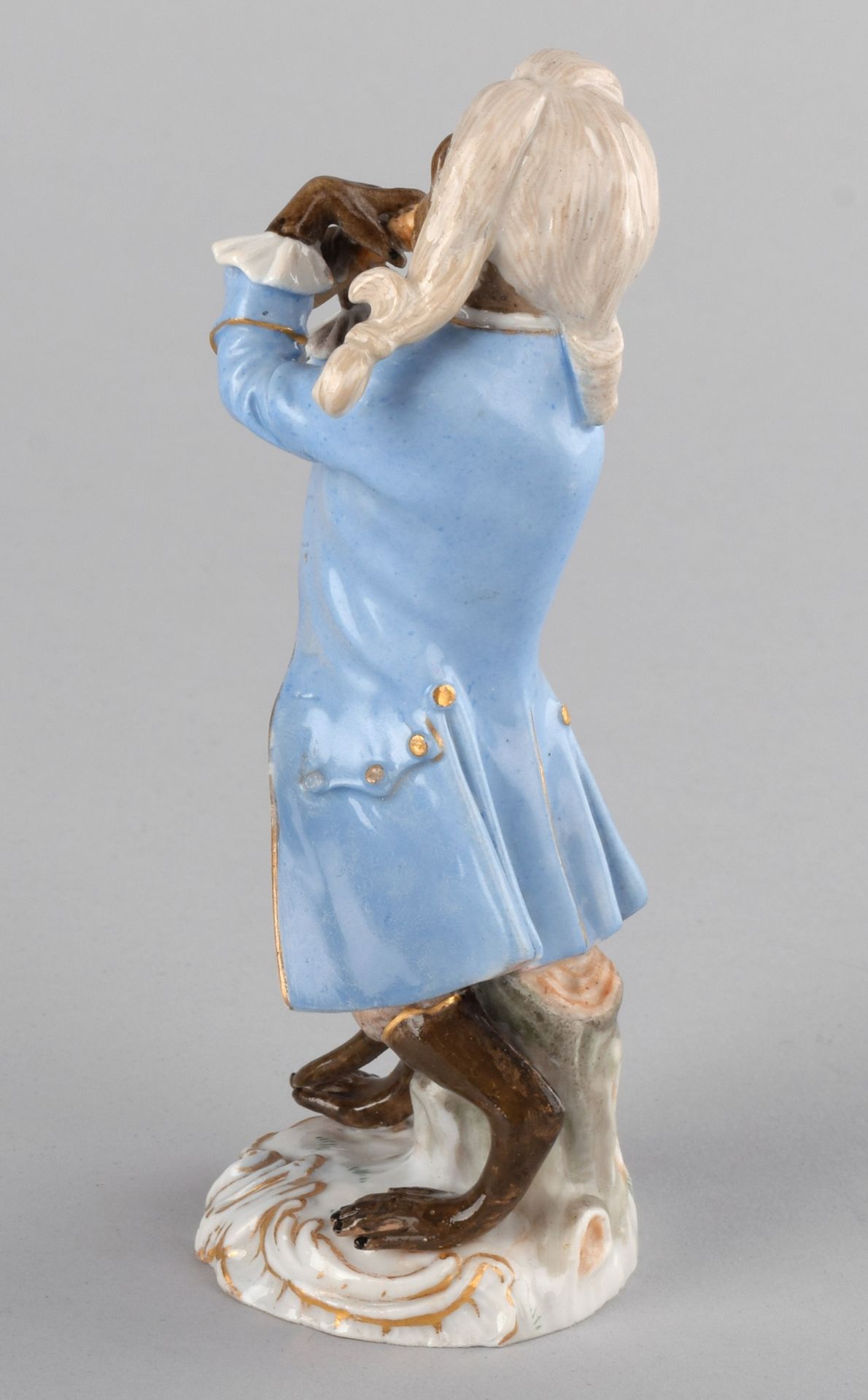 Affenmusikant Manufaktur Meissen, Schwerter unterglasurblau, I. Wahl, Modell von Johann Joachim - Bild 3 aus 4