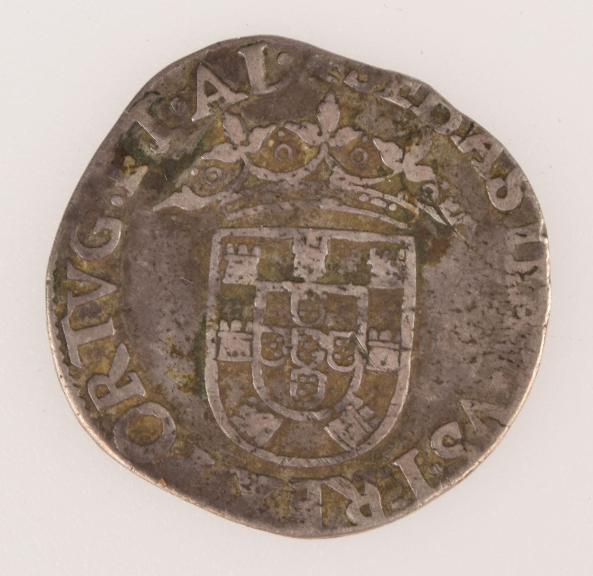 Silbermünze Portugal 16. Jh. Tostao, Königreich Sebastian I. (der Ersehnte, 1557-1578), ca. 7,58 - Image 3 of 3