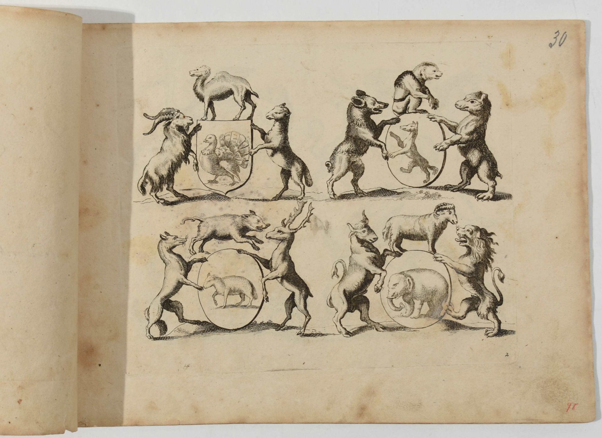 Zoophorus Mirabilis" Kupferstiche, insg. 10 Seiten eines Ornamentstichwerks von Pieter Schenk ( - Bild 3 aus 5