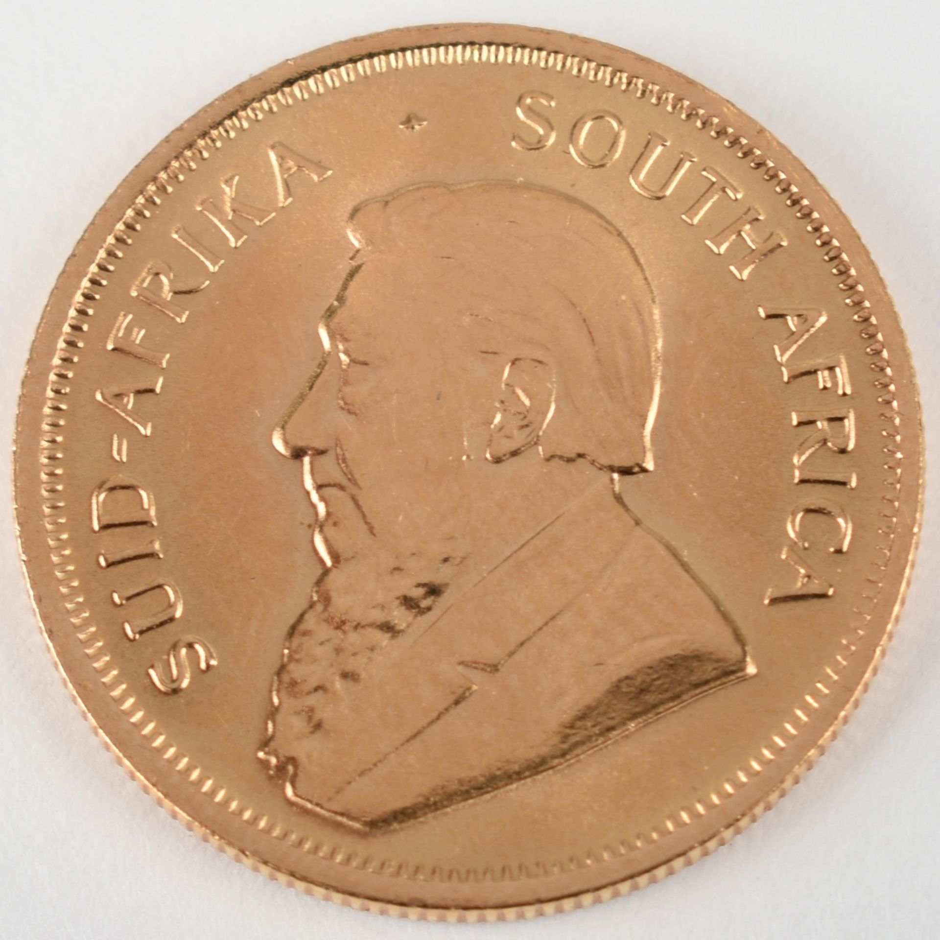 Goldmünze Südafrika 1982 Krügerrand, 1/4 oz in Gold, 916/1000, 8,482 g, D ca. 22 mm, av. Paul Kruger - Bild 3 aus 3